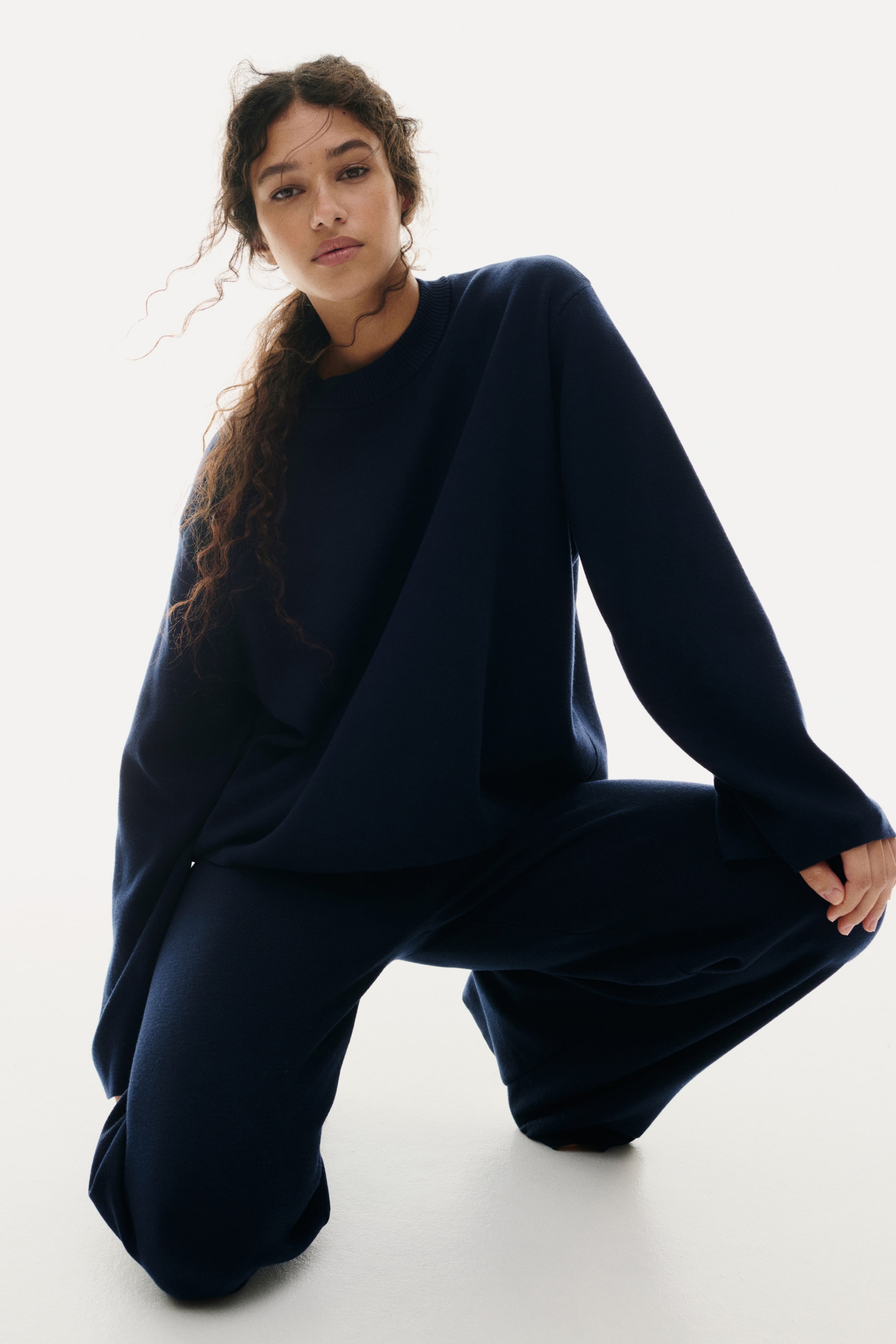 查看大圖: 精織長褲 - 海軍藍 - Ladies | H&M 2