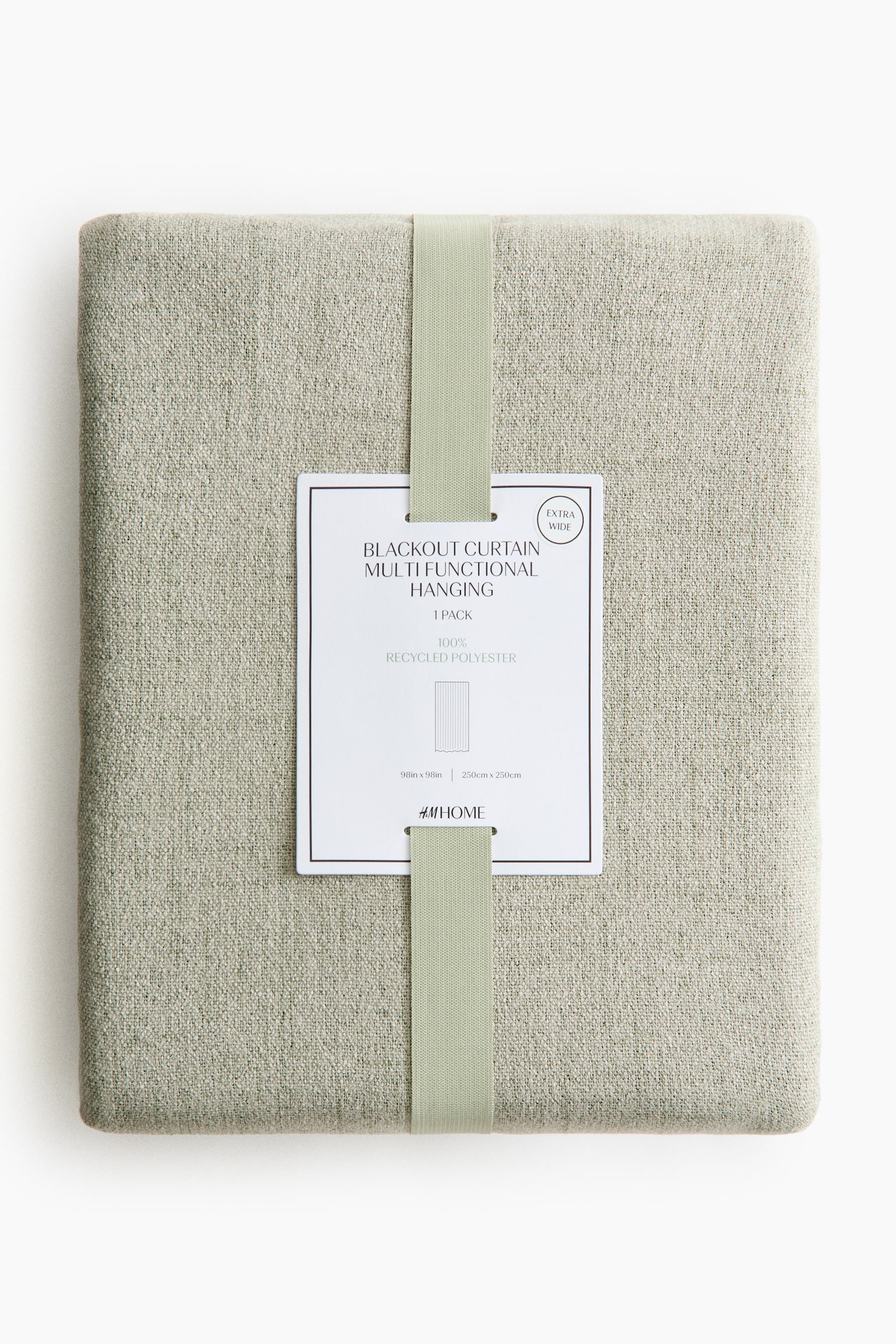 1-pack Panel de cortina blackout ancho - Verde salvia/Beige - 3