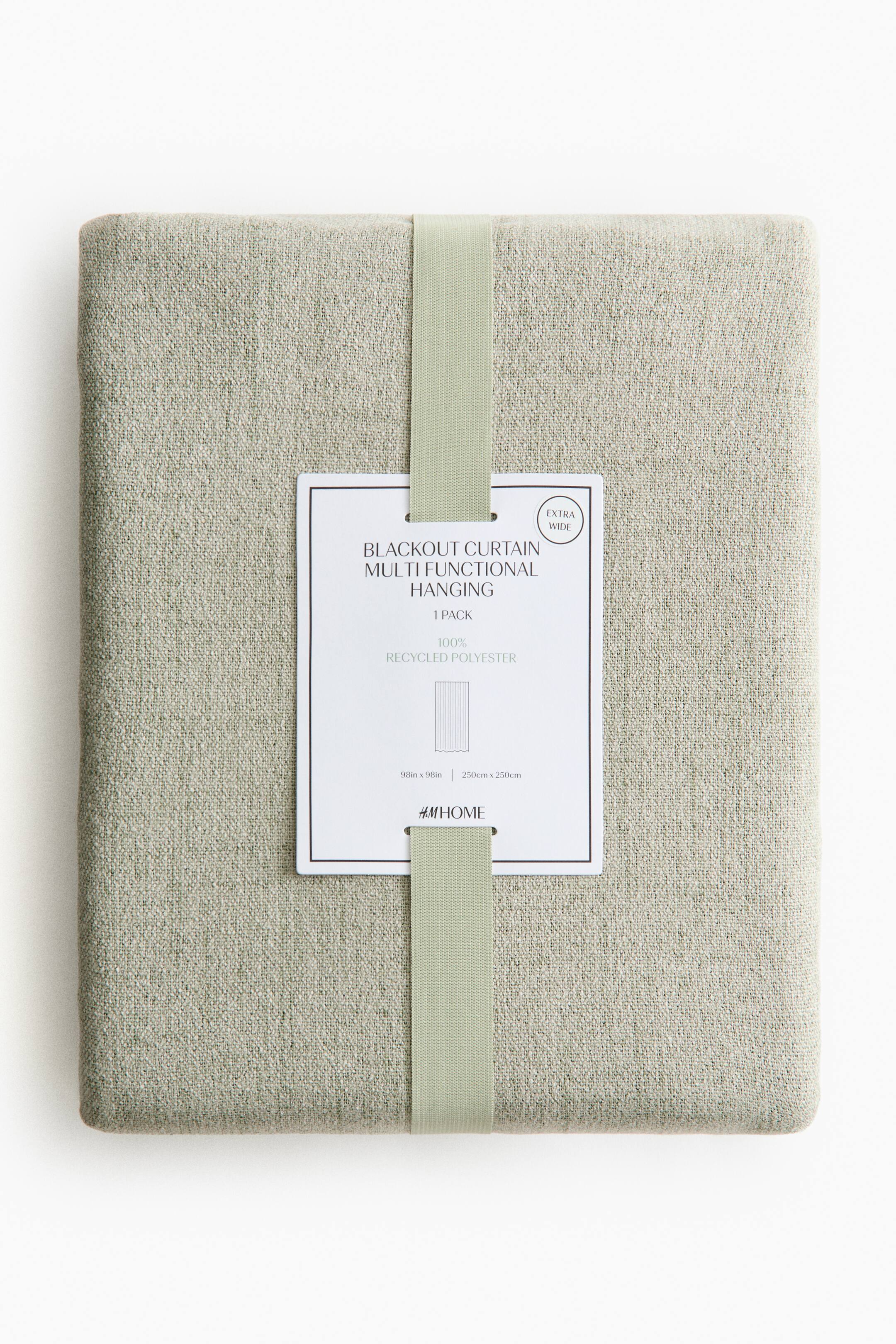 View larger image: 1-pack wide blackout curtain length - Sage green - Home All | H&M IN 2