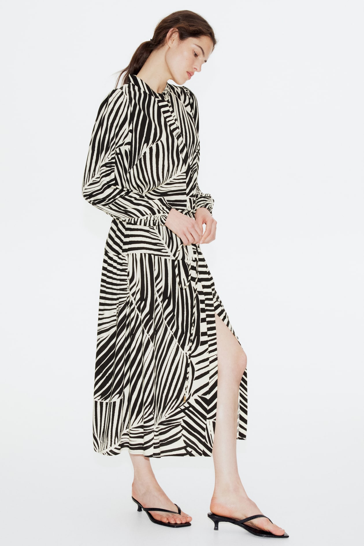Long Puff-Sleeved Dress - image 2