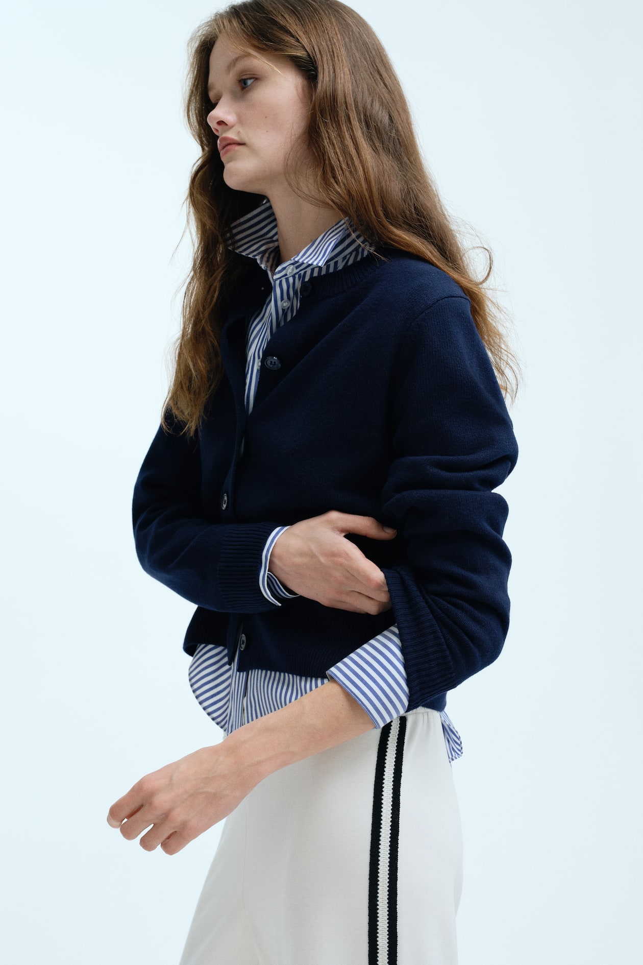 ファインニットカーディガン - ネイビーブルー - レディース | H&M JP