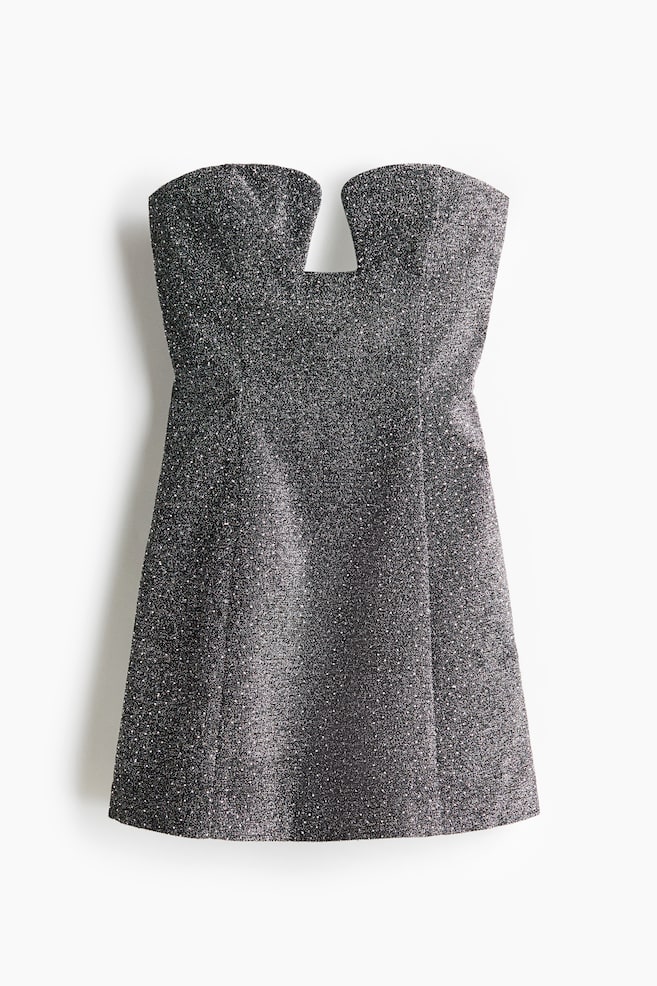Robe bandeau scintillante - Noir/argenté - 1