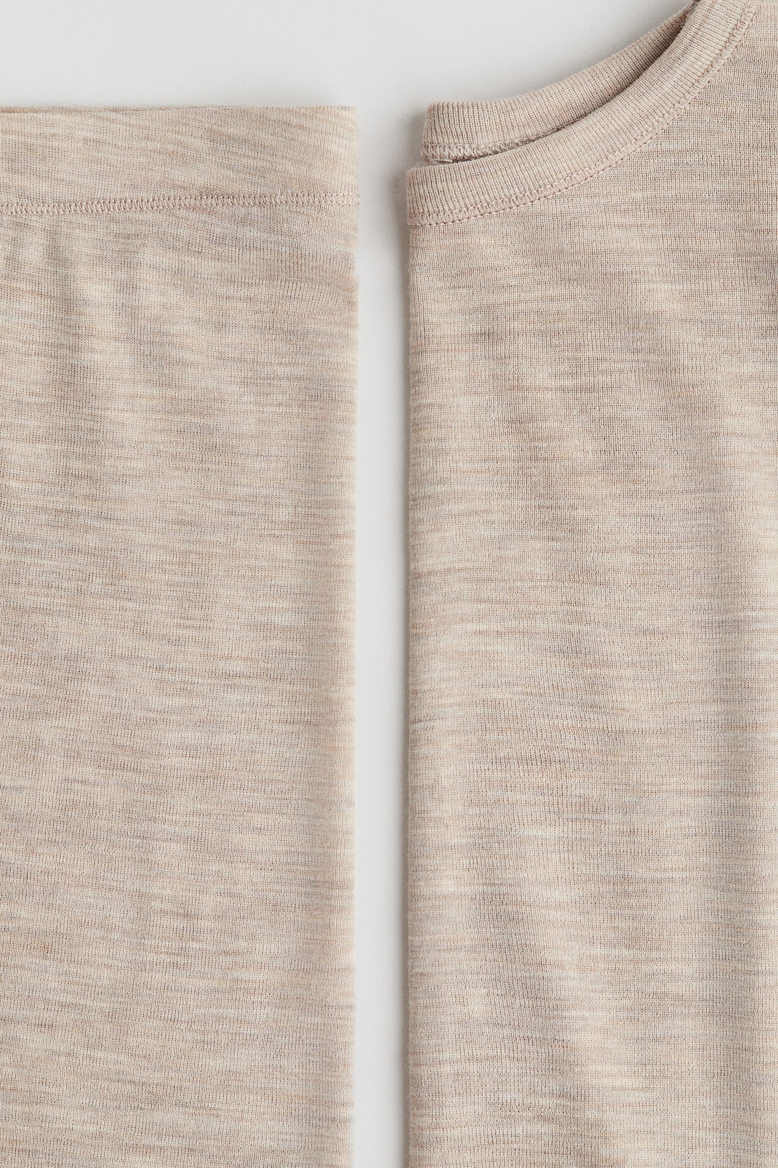 Ισοθερμικό σετ 2 τεμαχίων από μάλλινο ζέρσεϊ - Μπεζ μελανζέ/Ναυτικό μπλε/Ροζ - 2