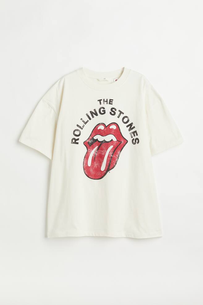Oversized T-shirt med tryk - Creme/The Rolling Stones/Mørkegrå/NFL/Creme/Harvard/Mørkegrå/NFL/dc/dc/dc/dc/dc/dc/dc/dc/dc/dc/dc/dc/dc/dc/dc/dc/dc - 1