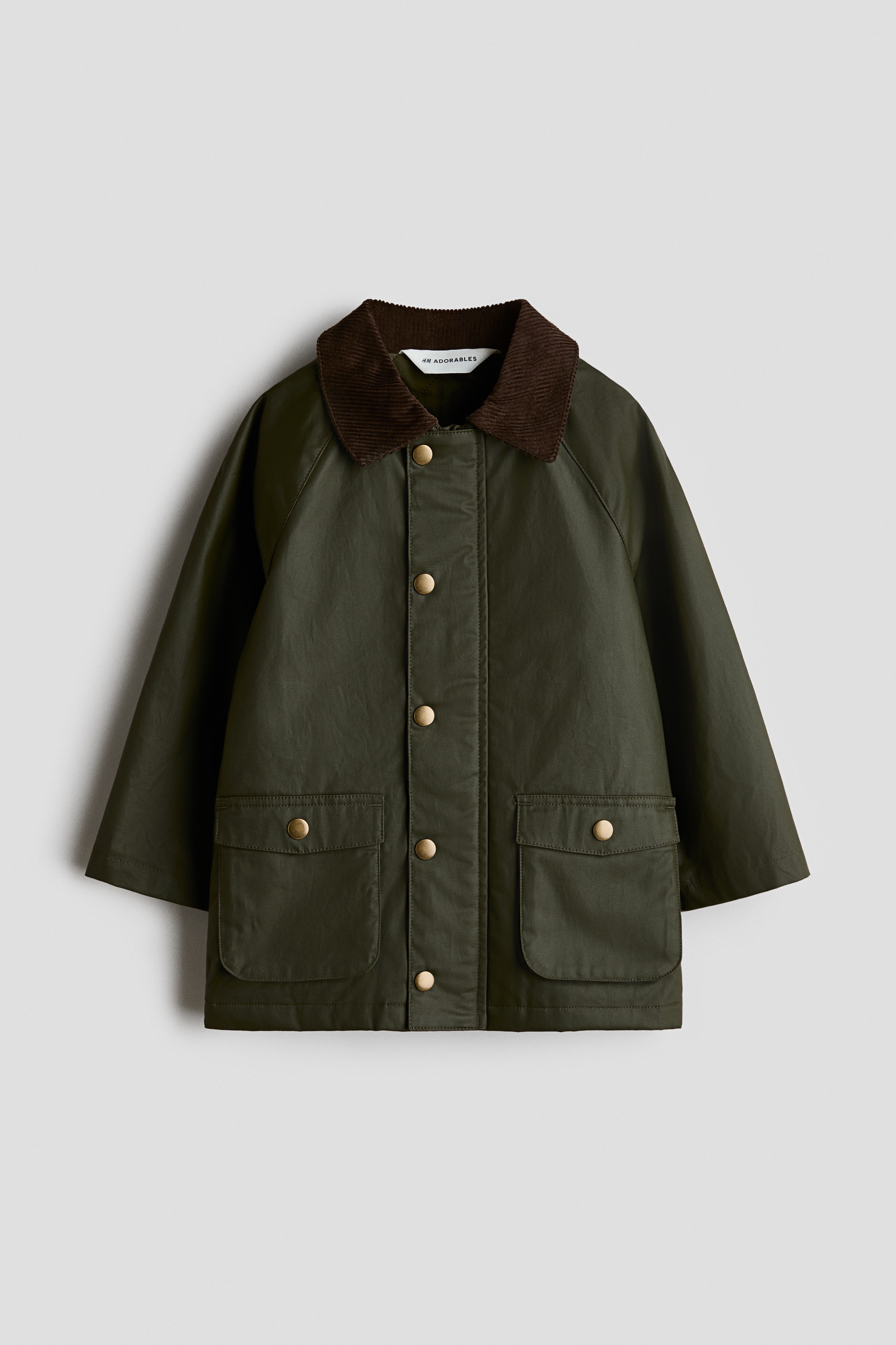 Voskovaná bavlněná bunda - Tmavě zelená khaki/Tmavě zelená/Námořnická modř