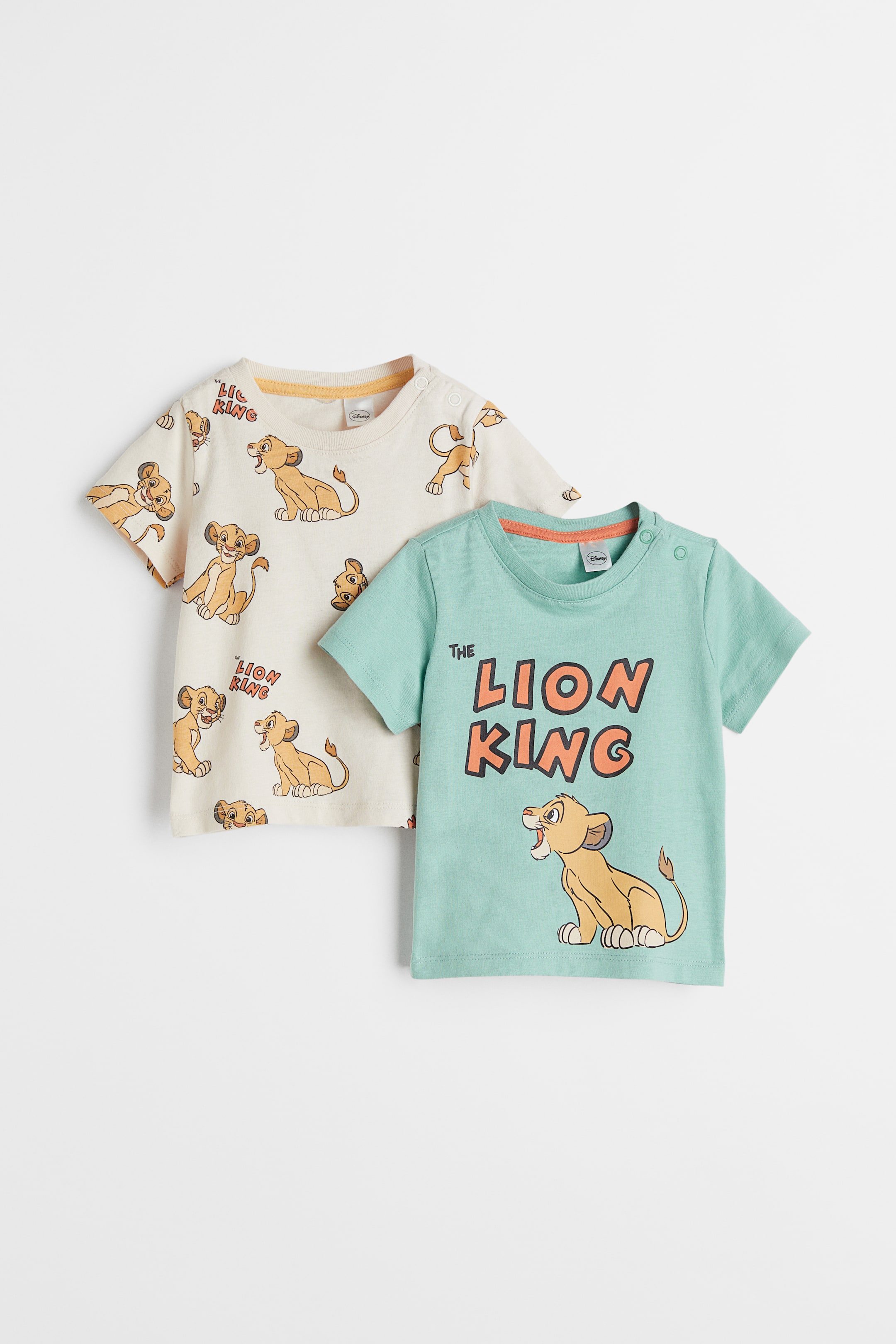 查看大圖: 2件入圖案T恤 - 土耳其藍/獅子王 - Kids | H&M 1