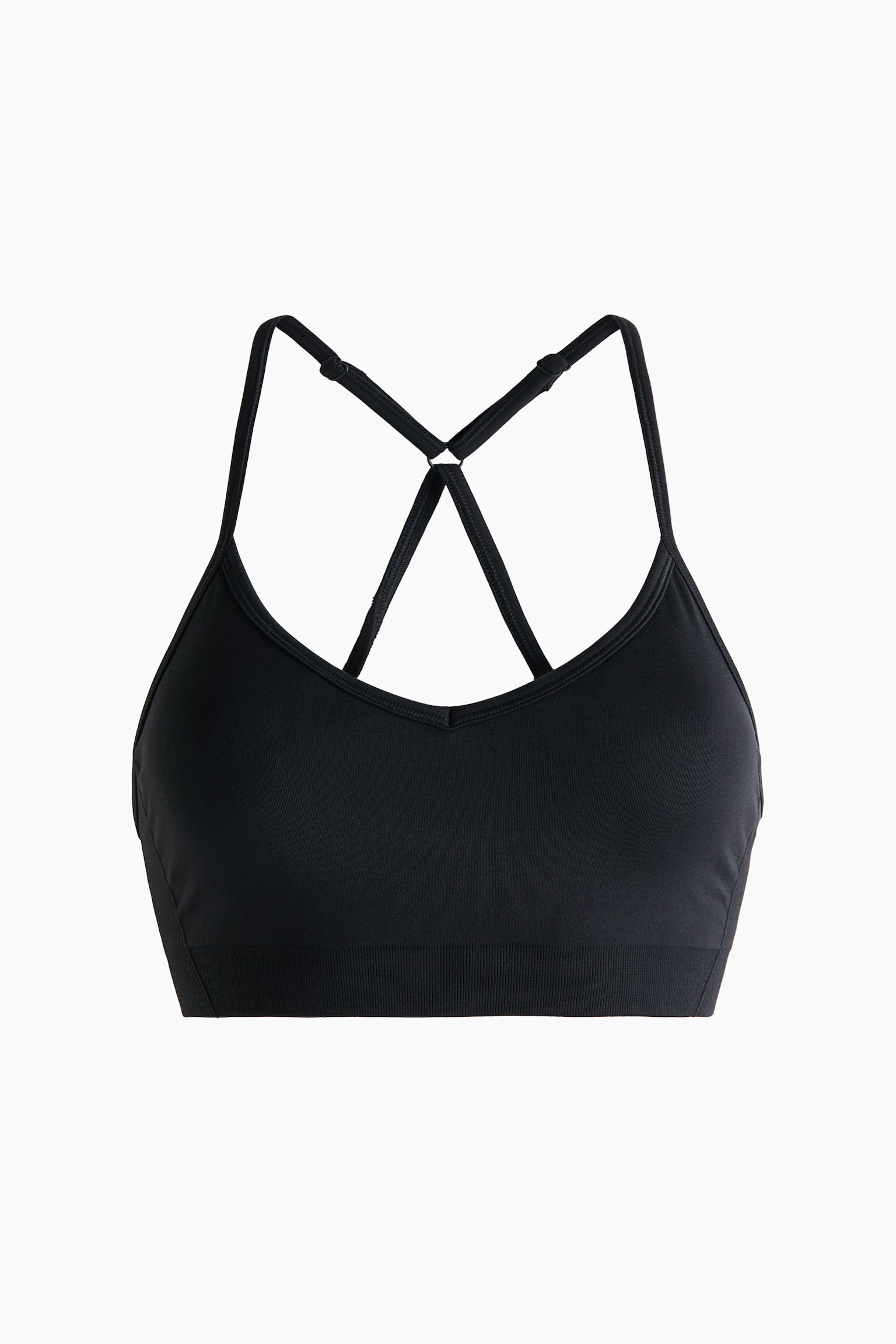Nahtloser Sport-BH mit Medium Support und DryMove™ - Schwarz/Kobaltblau - 1
