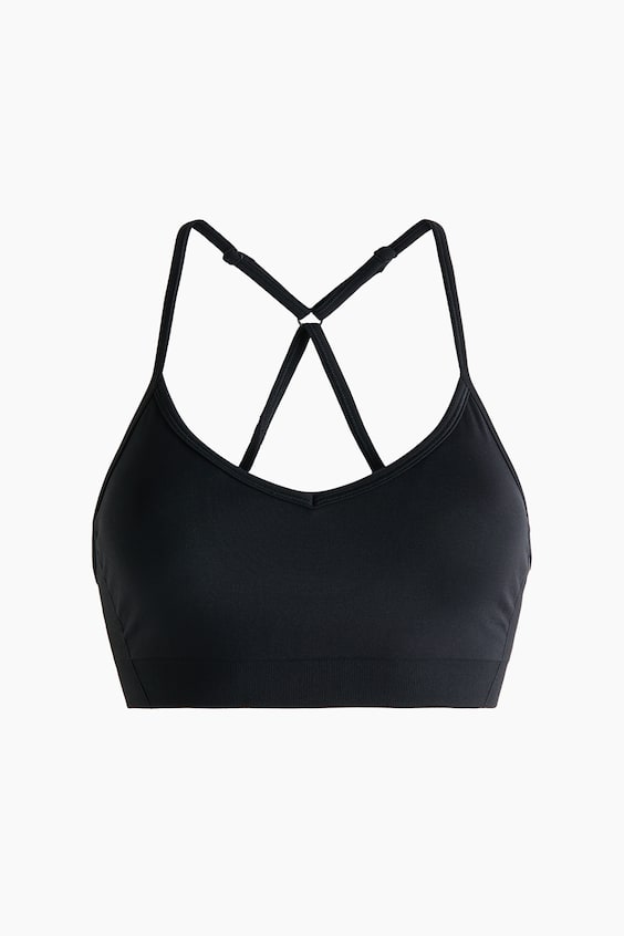Женское бесшовное спортивное бра H&M с DryMove средней поддержки