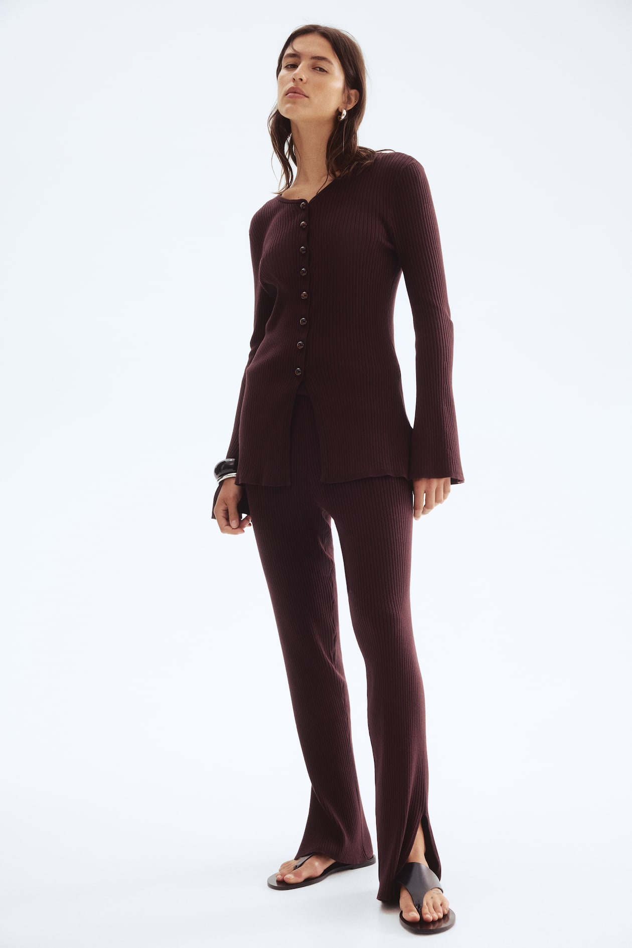 Rib-Knit Pants