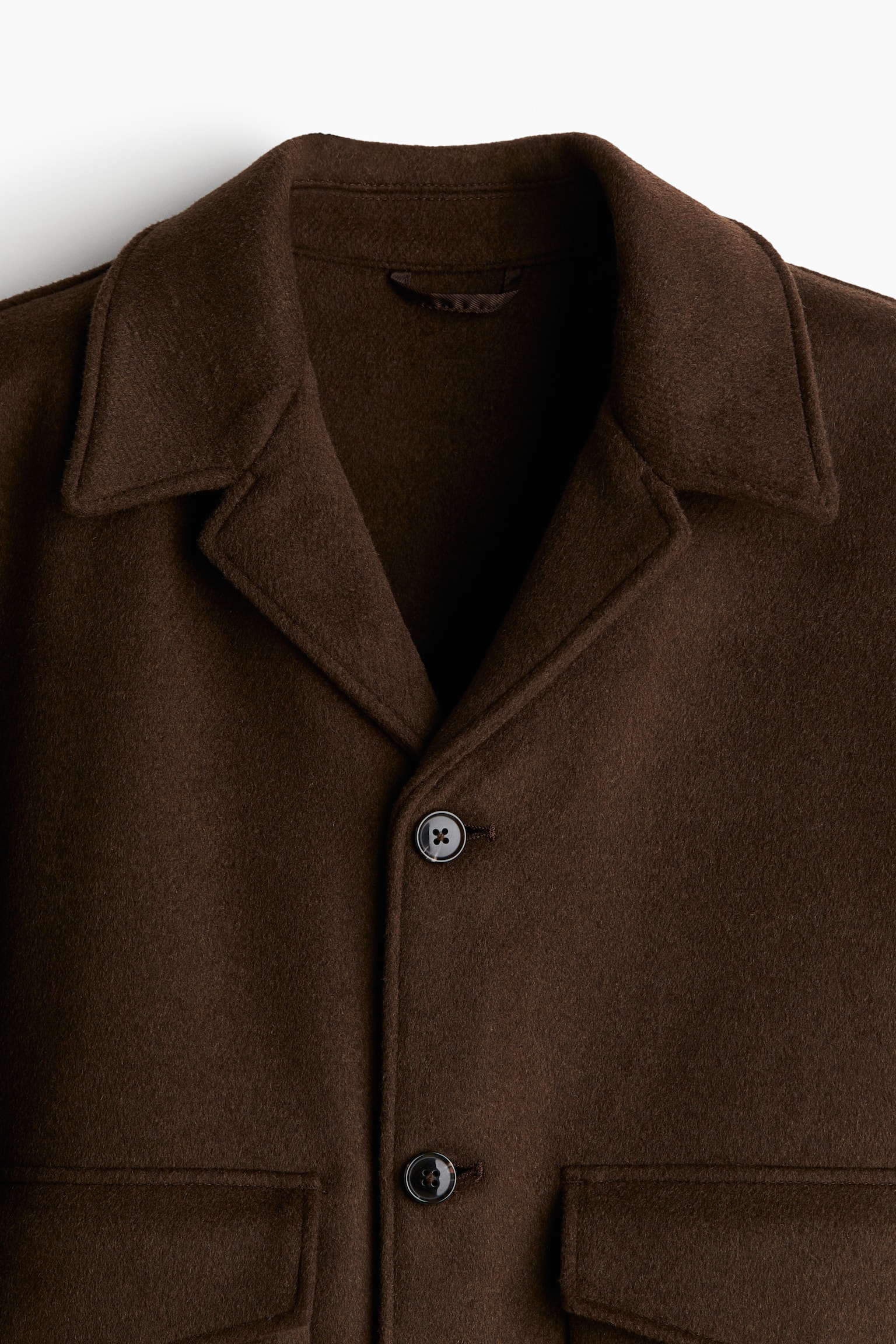 Wool-blend jacket - Dark brown/Black - 5