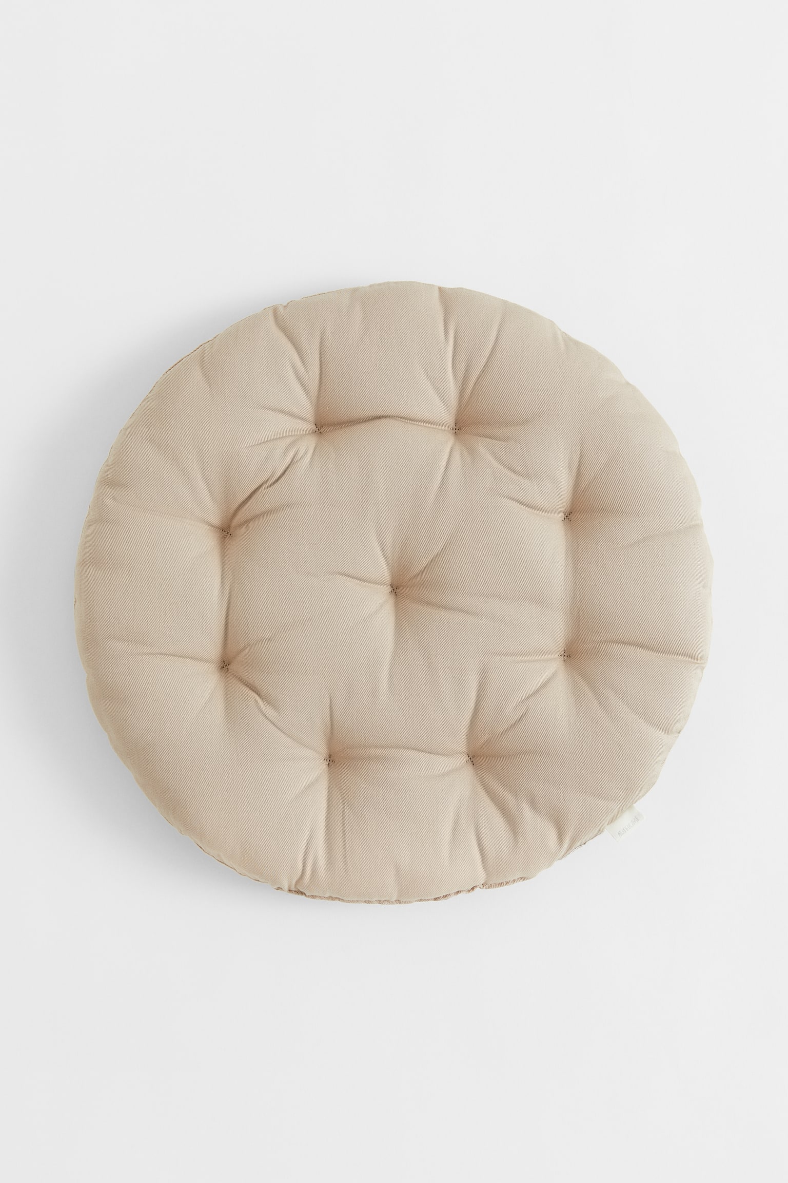 Round twill seat cushion - Light beige - 1