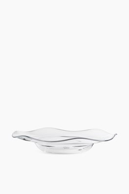 Oregelbunden serveringsskål i glas