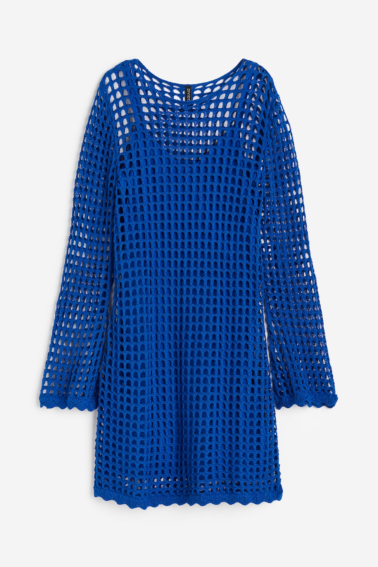 Women's Bright blue Hole-knit dress | H&M