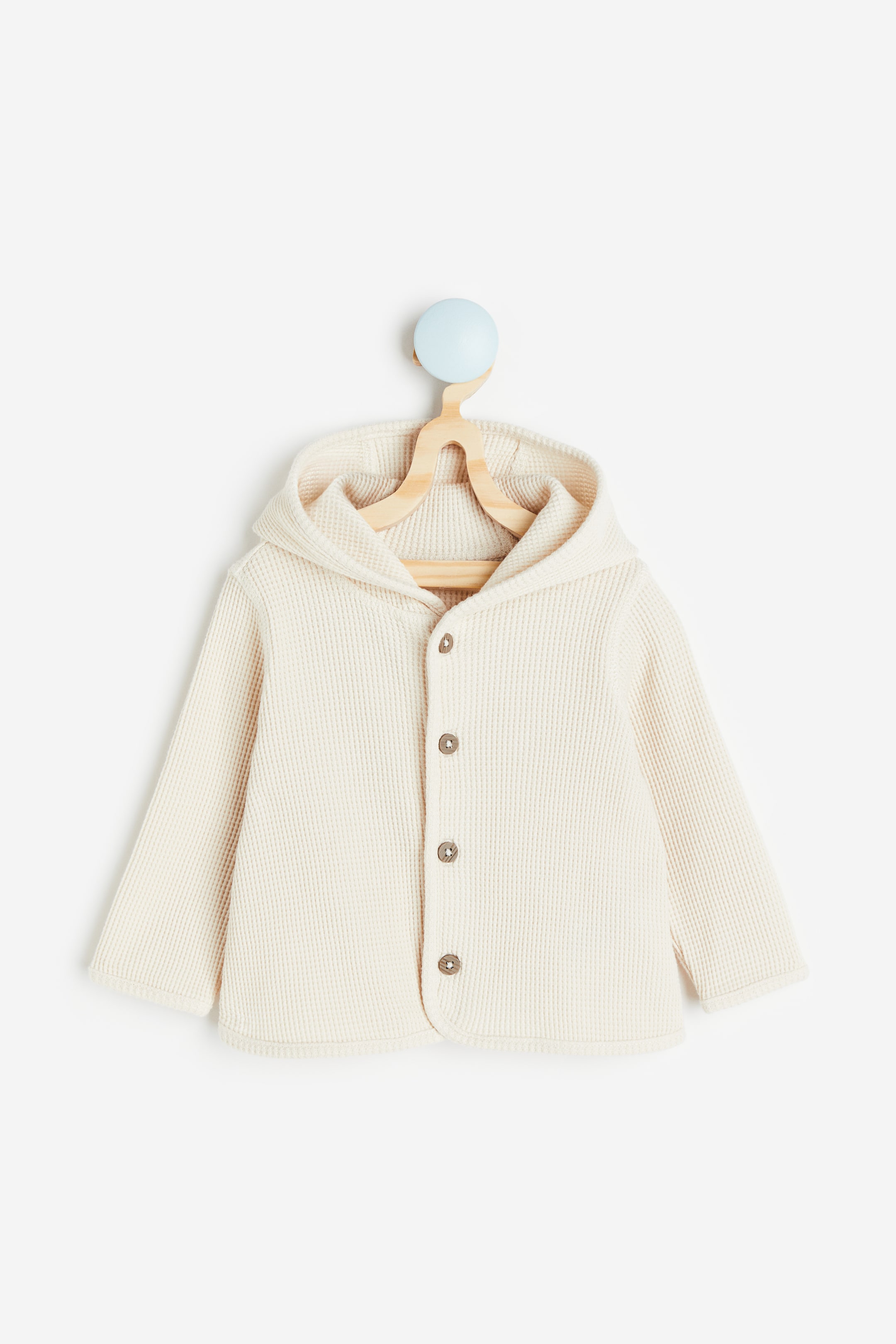 View larger image: Waffled cardigan - Light beige - Kids | H&M 1