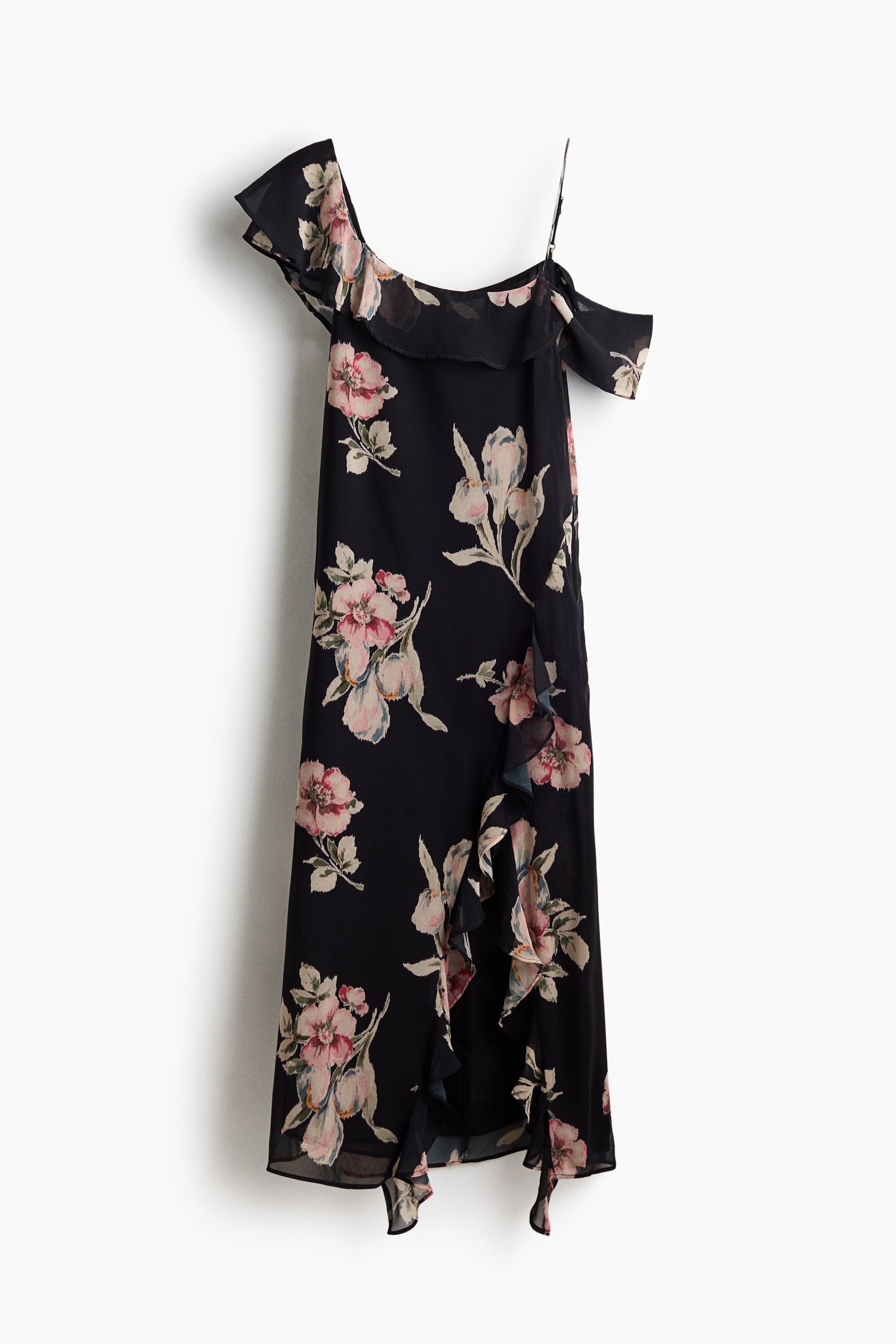 Asymmetric Open-Shoulder Dress