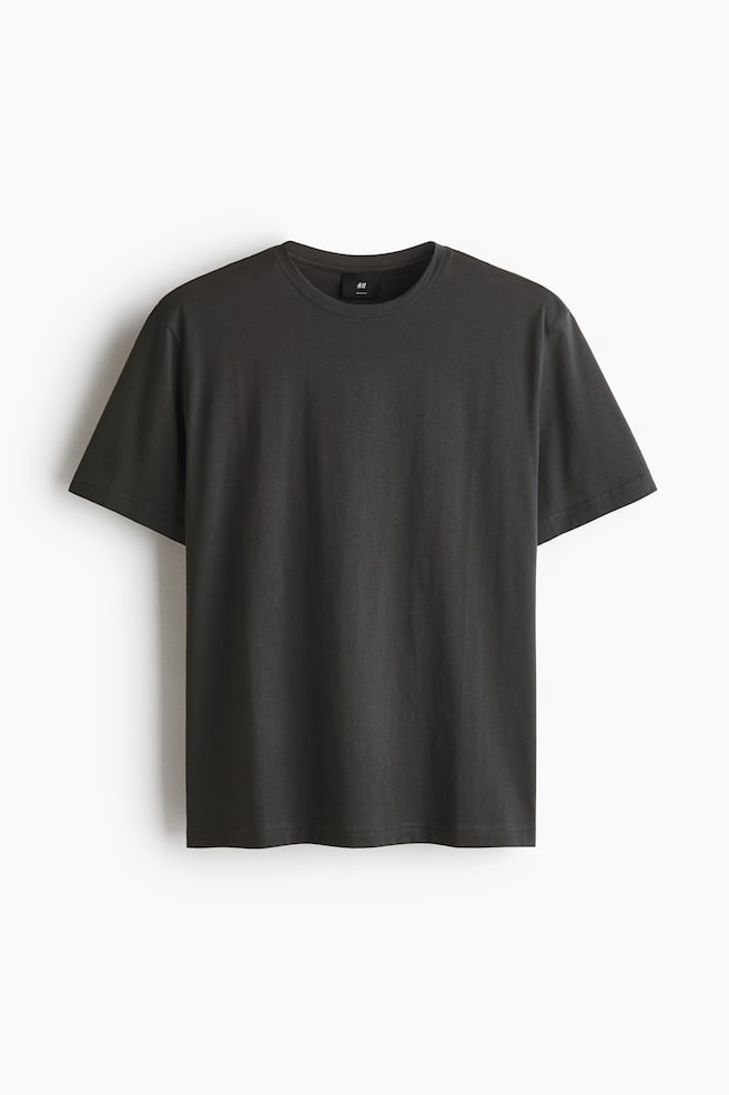 Regular-Fit Pima Cotton T-Shirt - Dark gray/White/Black/Rust - 1