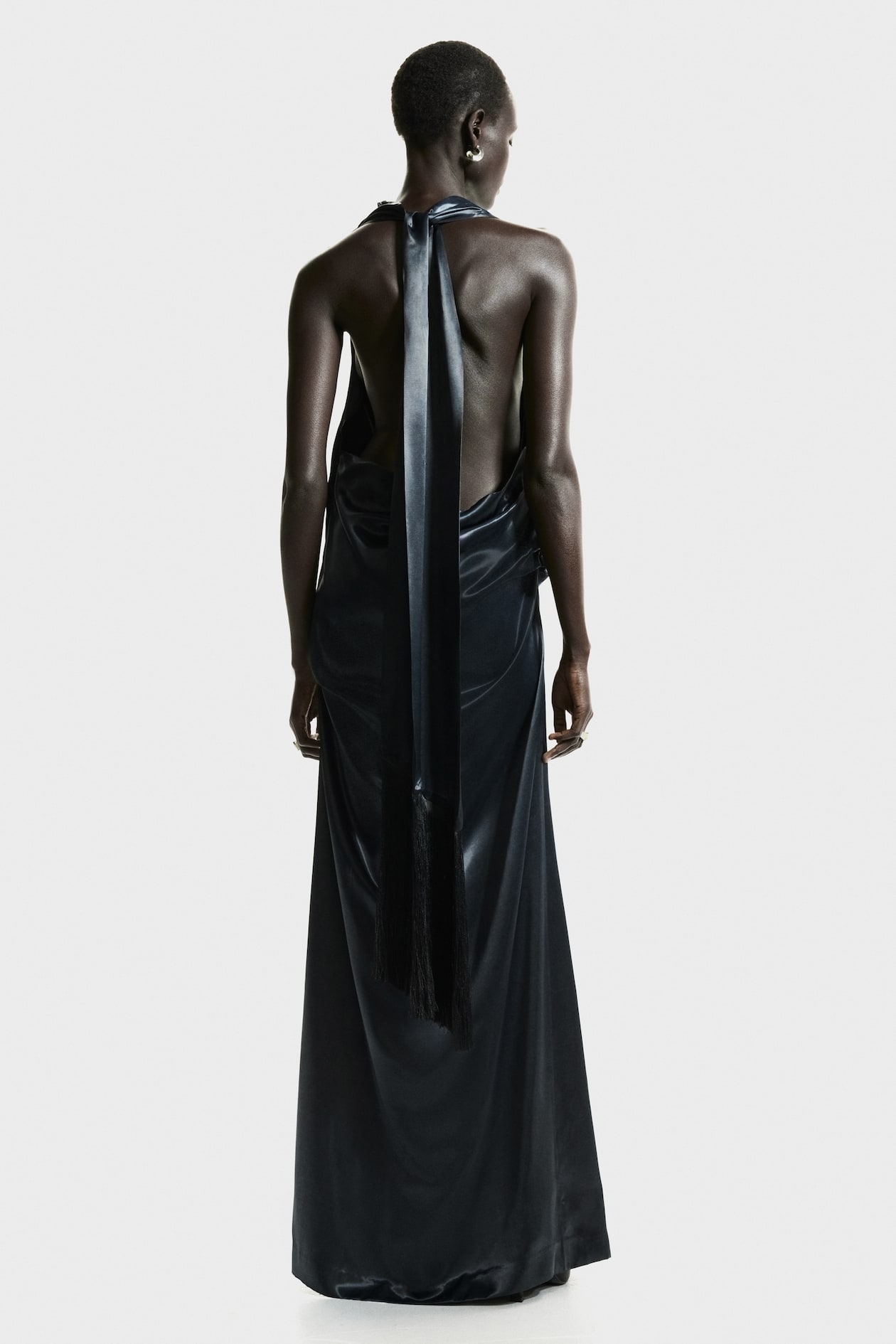 Halterneck Satin Dress - image 5