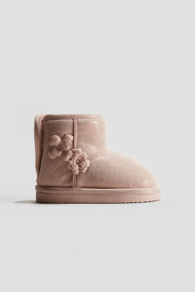 Bottines avec doublure duveteuse - Rose ancien clair/paillettes/Beige/Marron clair/Beige/Marron - 1