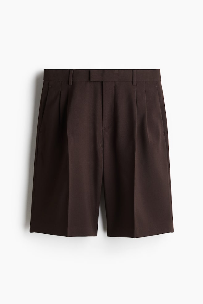 Bermudashorts in Loose Fit - Dunkelbraun - 1