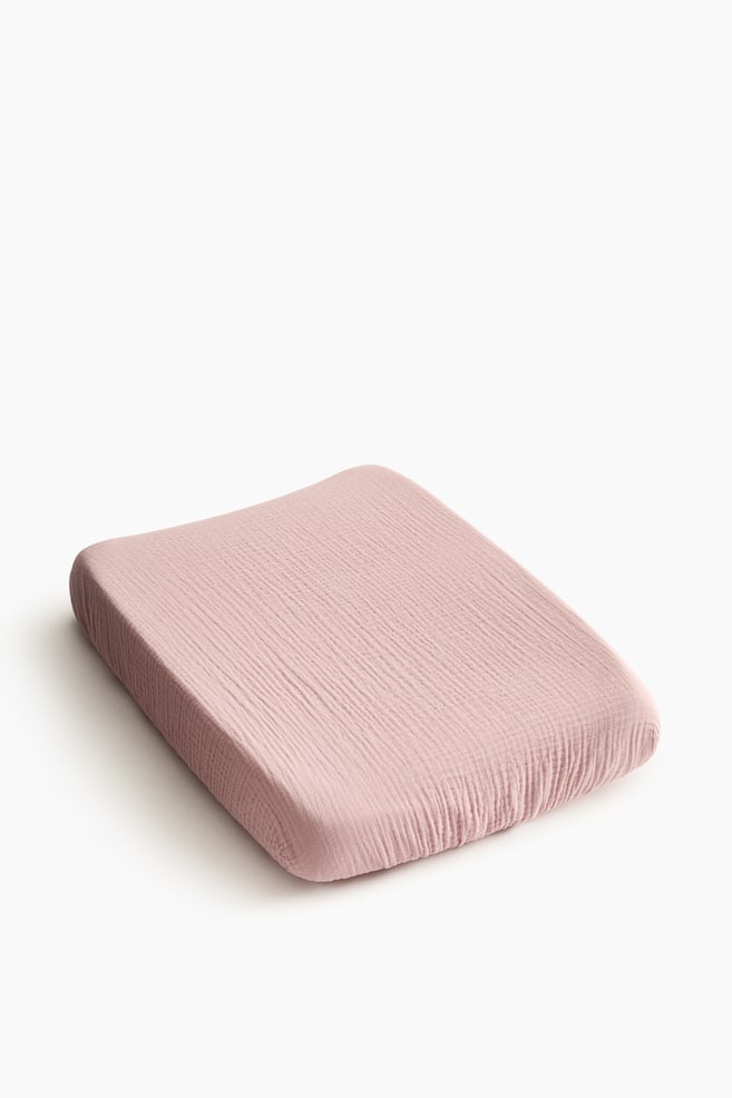 Muslin changing pad cover - Dusty pink/Light mole/Light beige - 1