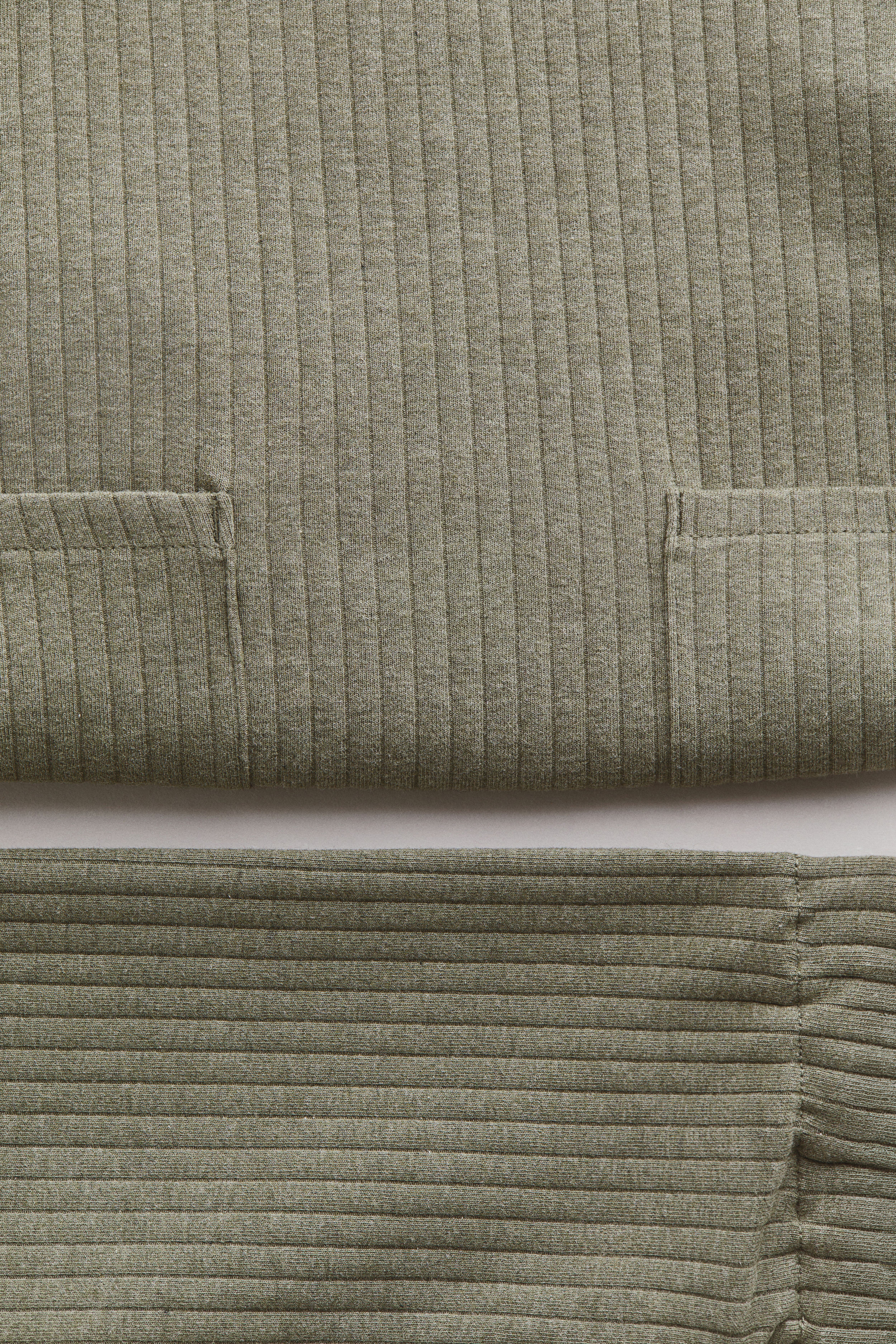 2-Piece Ribbed Cotton Set