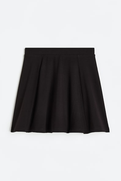 Jersey skirt - Regular waist - Short - Black - Kids | H&M GB