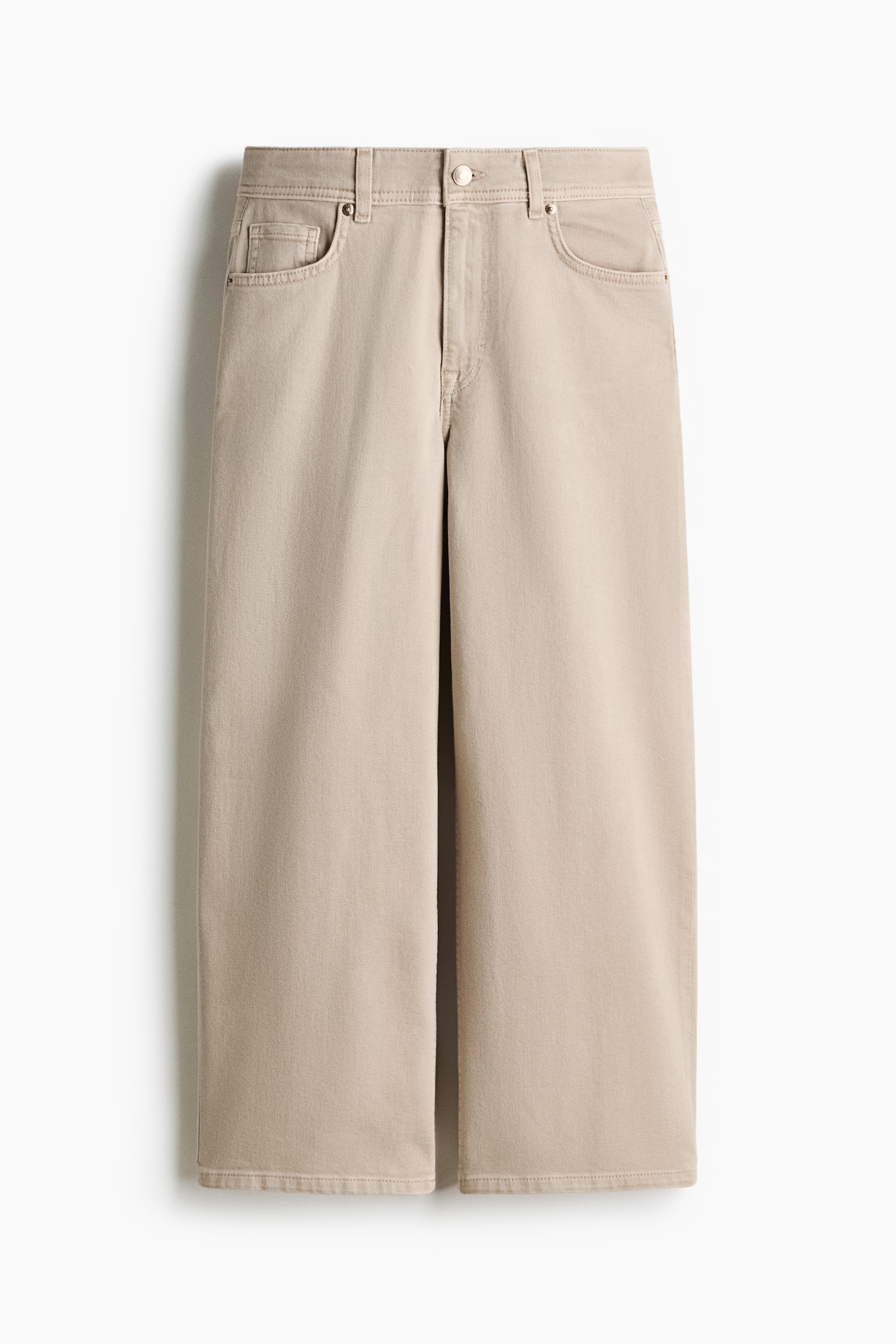 Wide High Waist Ankle Jeans - Beige/Denimblå/Vit/Mörk denimblå/Ljus denimblå - 2