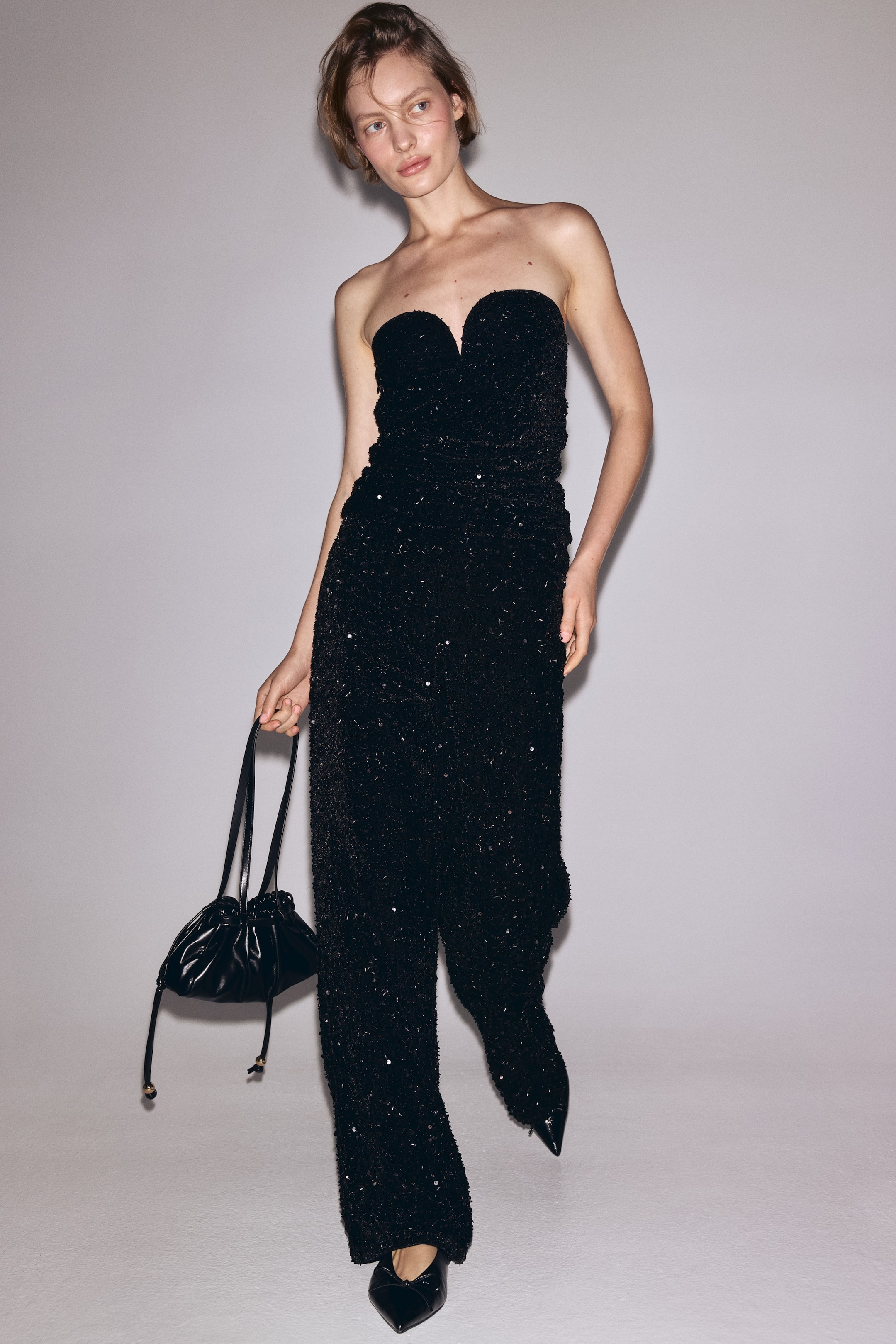 View larger image: Sequined Pants - Black - Ladies | H&M US 1