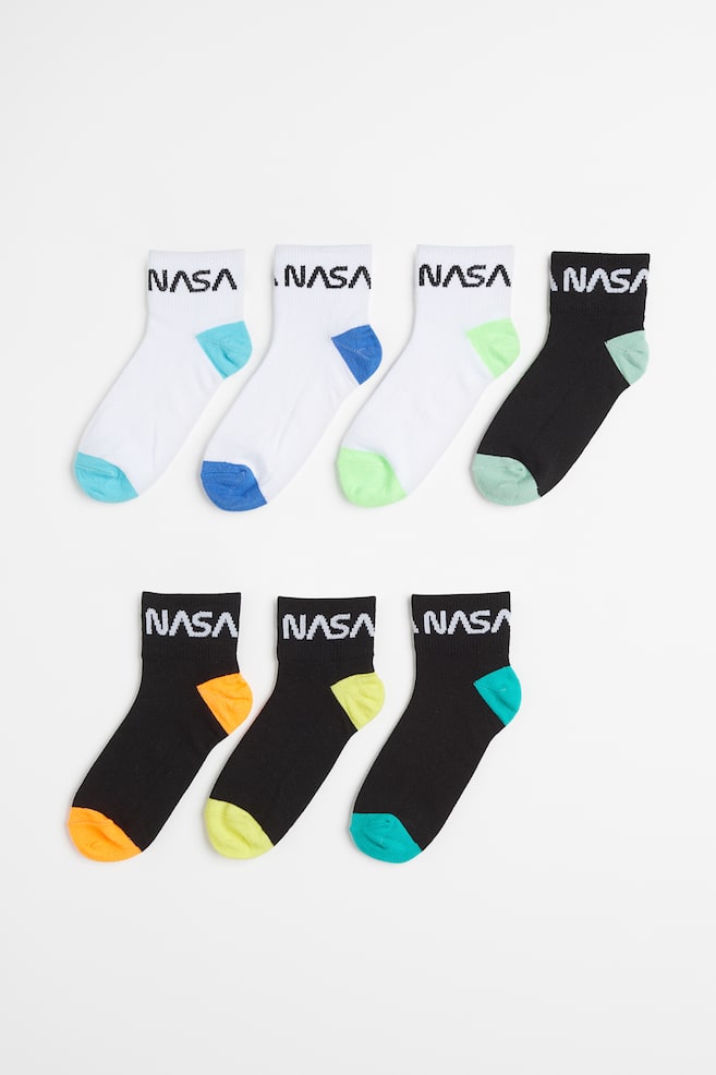 7-pack trainer socks - Black/NASA - 1