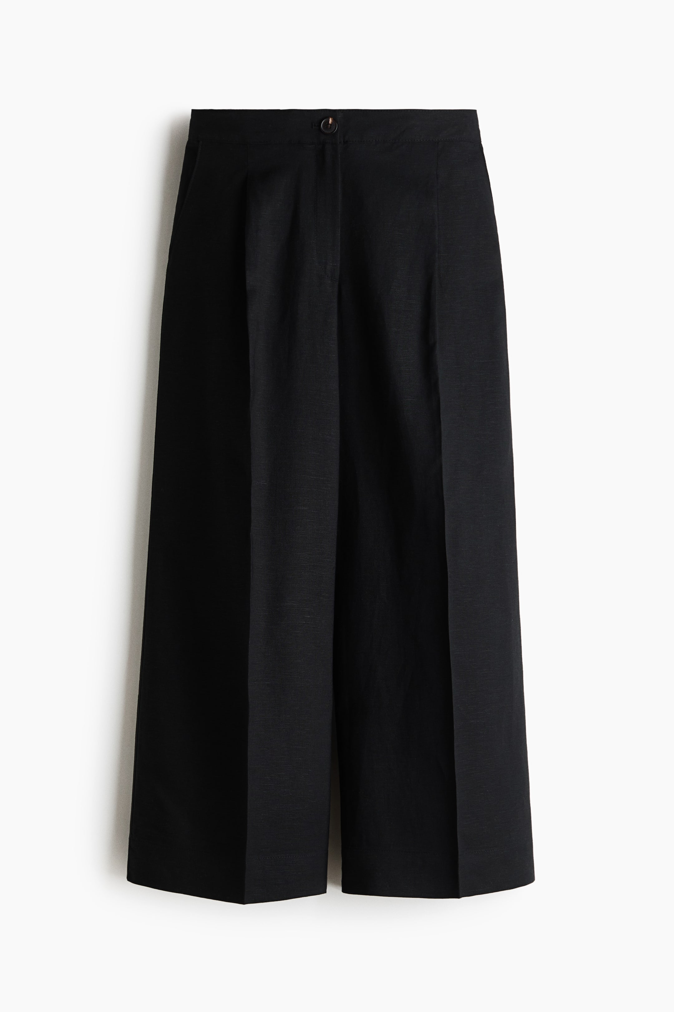 Ankle-Length Linen-Blend Pants