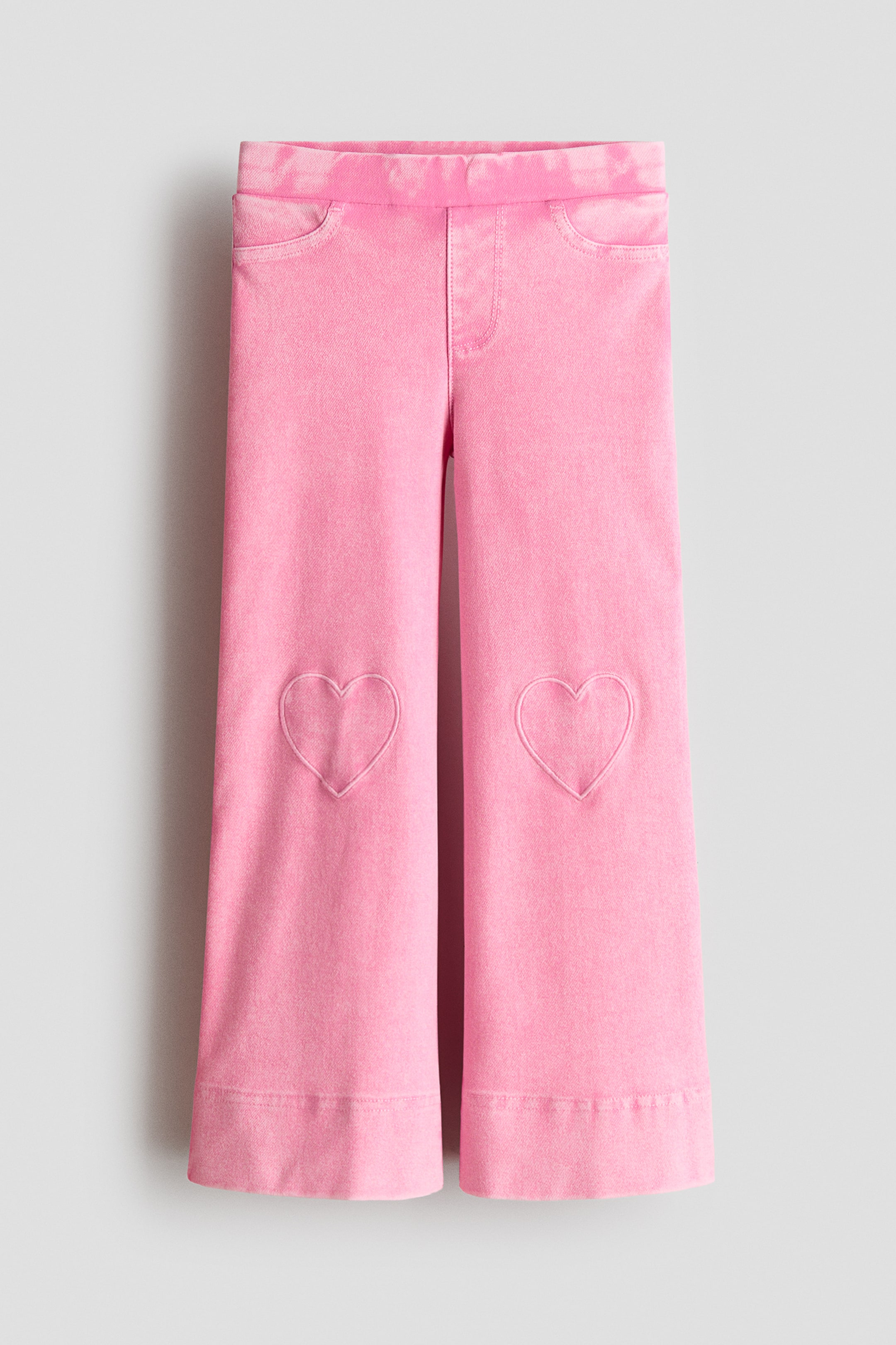 View larger image: Denim-look wide-leg jeggings - Pink - Kids | H&M IN 1