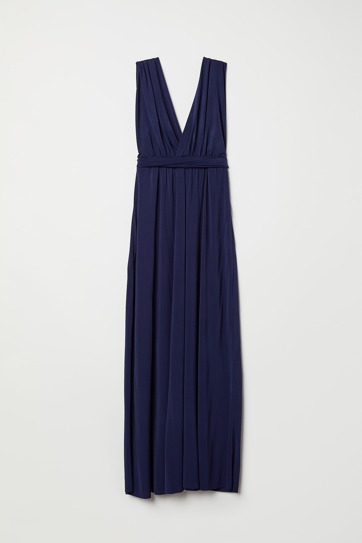 Multiway long dress - V-neck - Sleeveless - Dark blue - Ladies | H&M GB