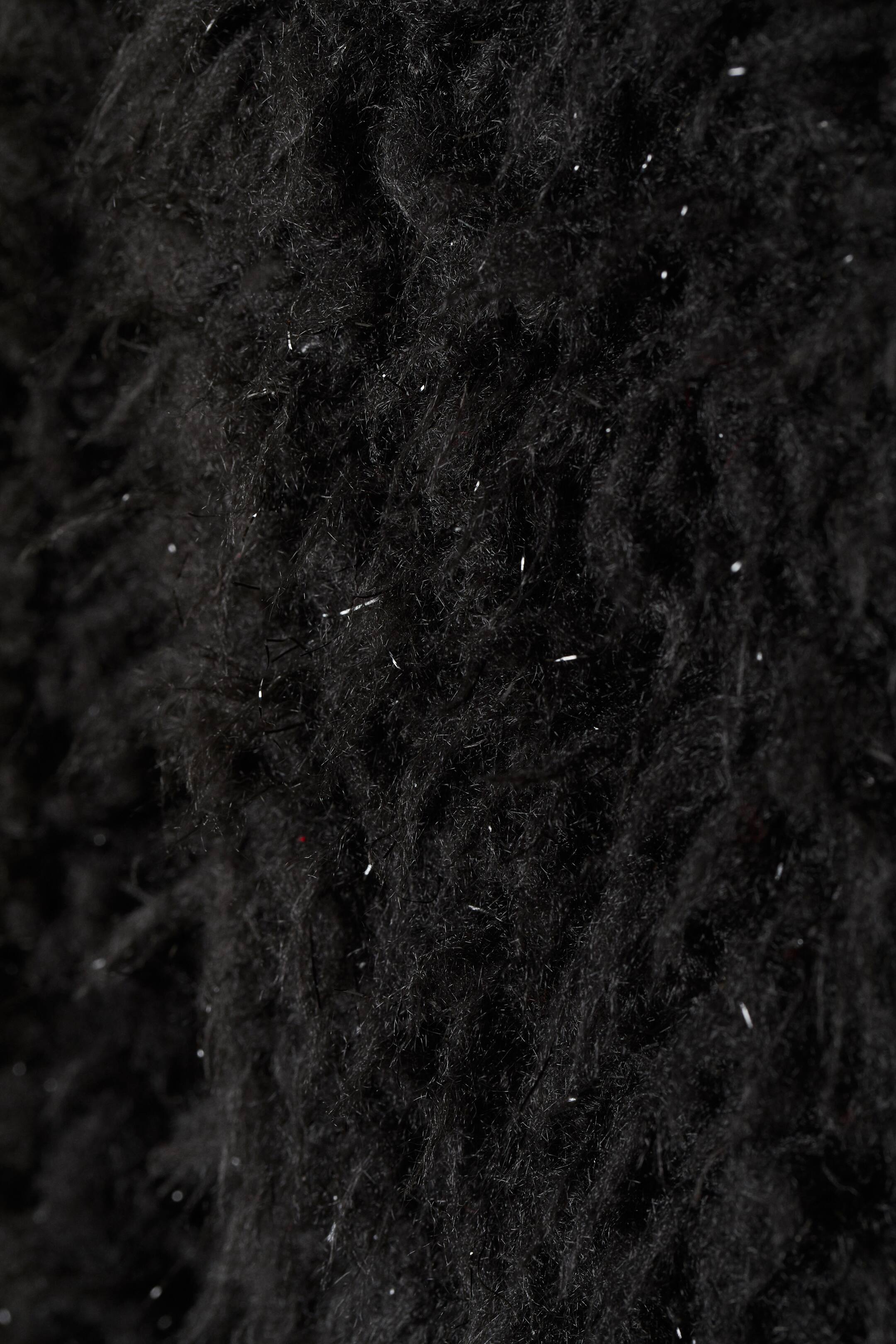 Gilet Noir En Peluche Mohair In Extenso - Taille XL - Occasion Très Bon état