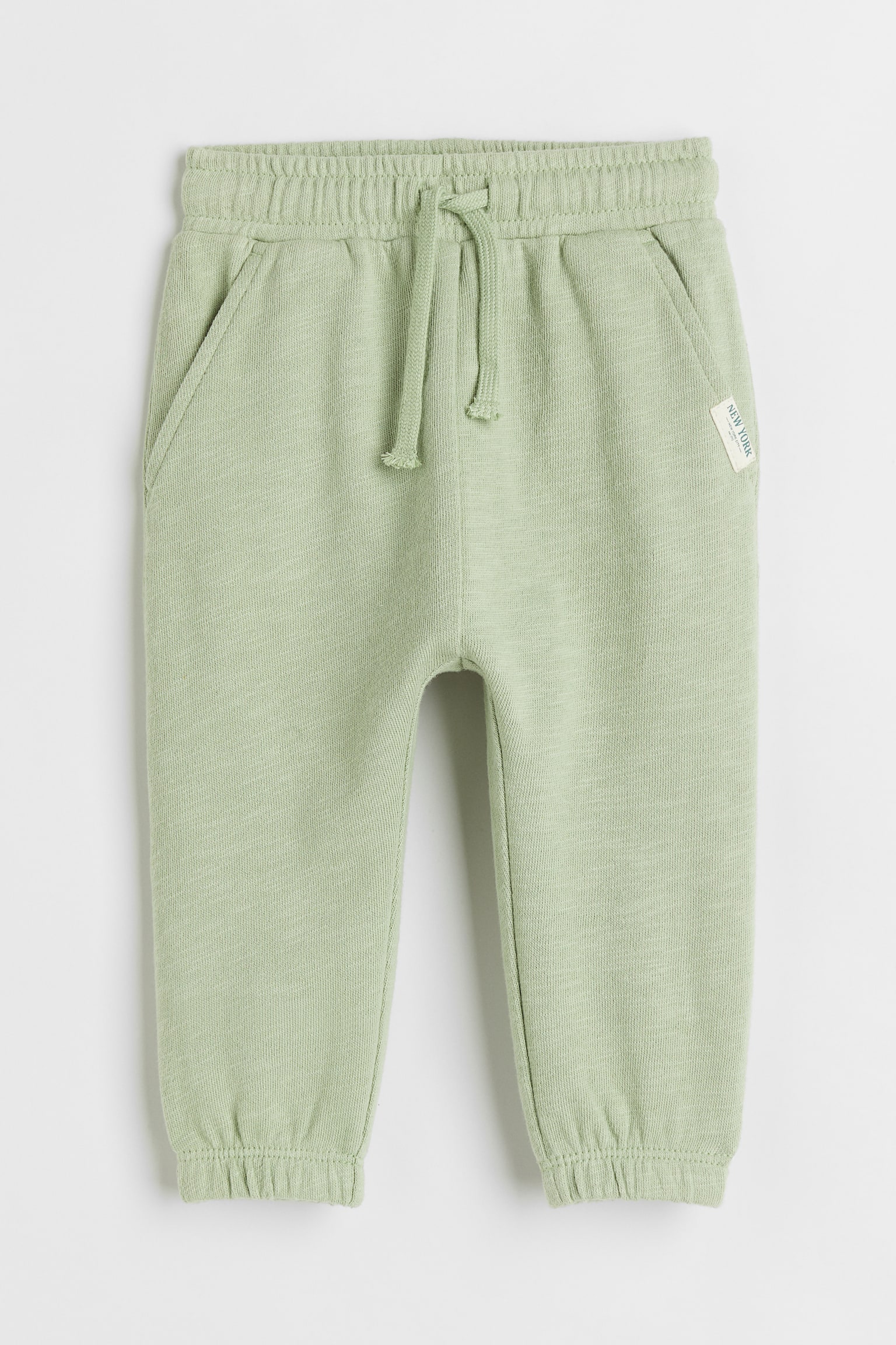 Cotton Track Pants - Light green - 1