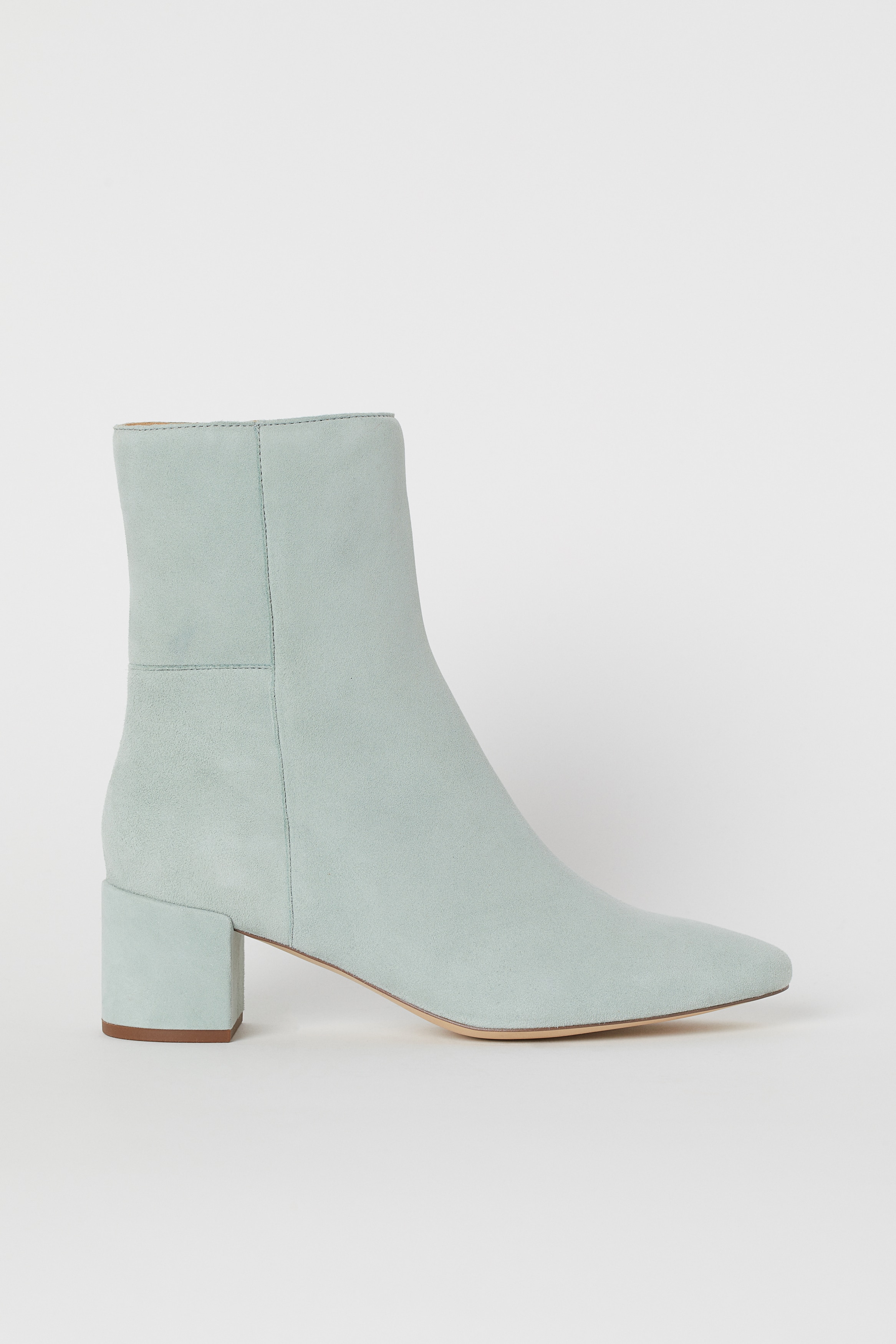 Suede Ankle Boots Light turquoise Ladies H M CA