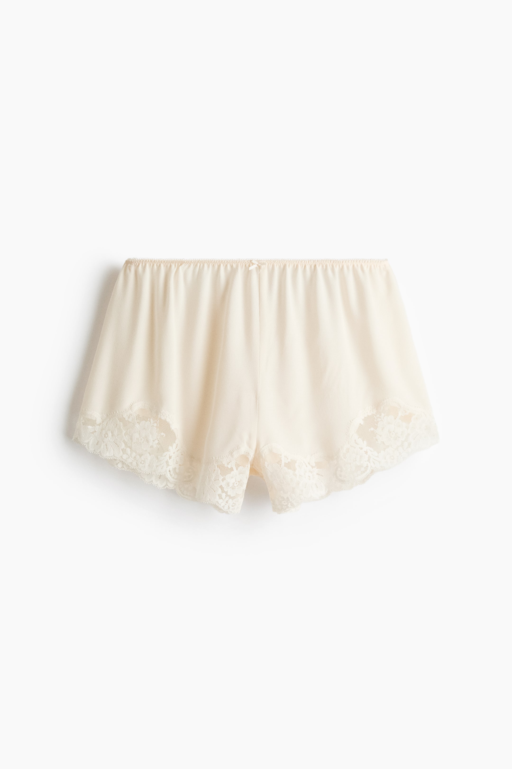 Lace-Trimmed Pajama Shorts