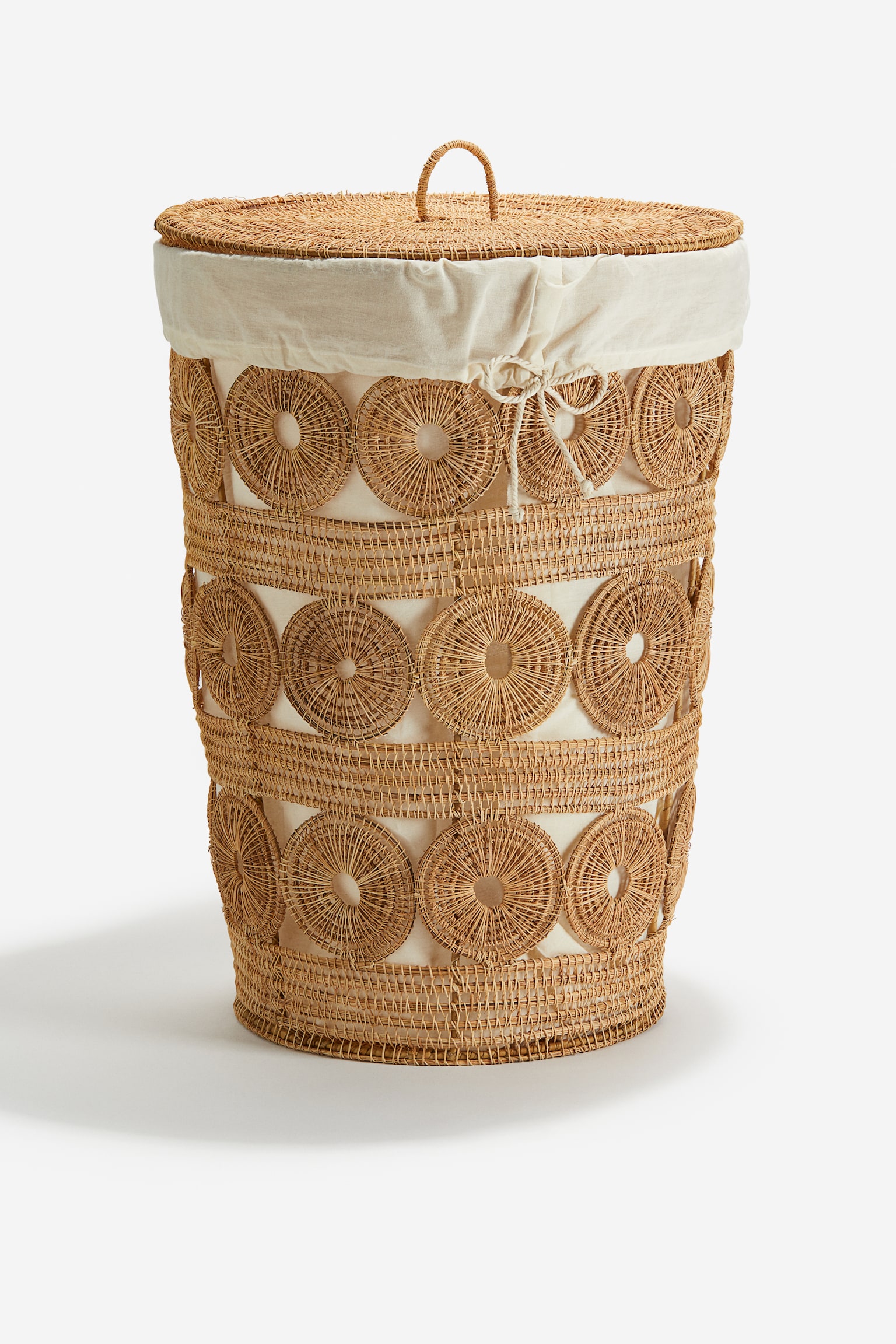 Straw laundry basket - Light beige - 1