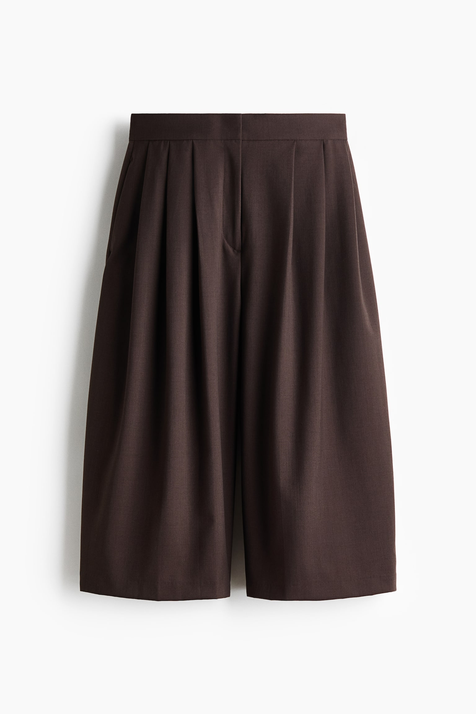 Женские брюки H&M Wide-Leg Culottes, цвет: Тёмный коричневый — фото 1
