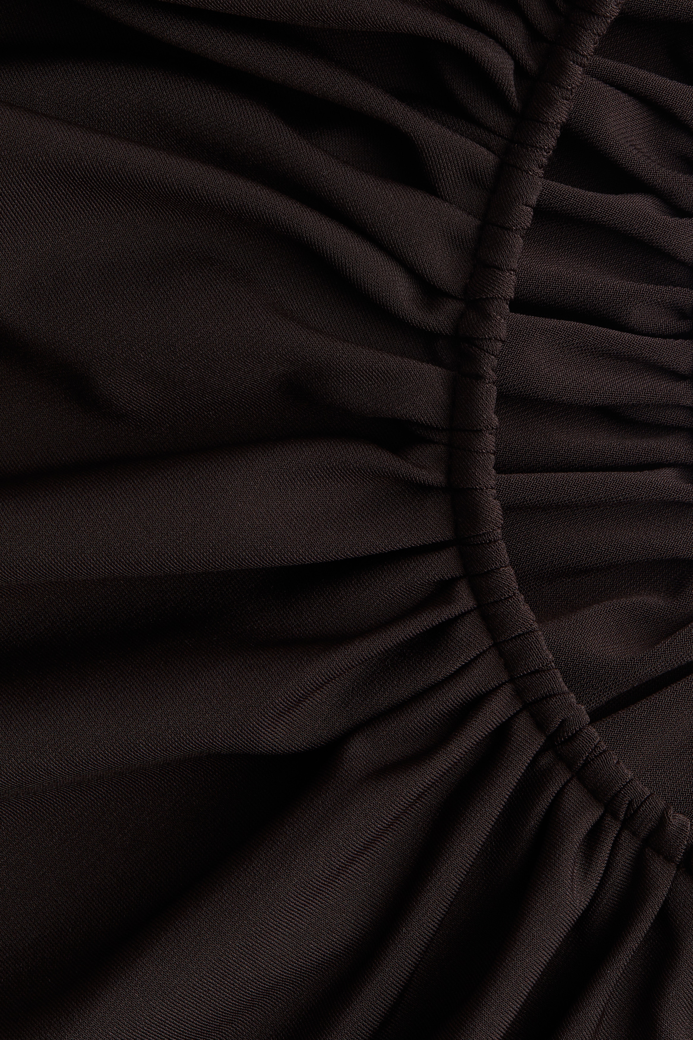 Women's Dark brown Draped Cutout Dress