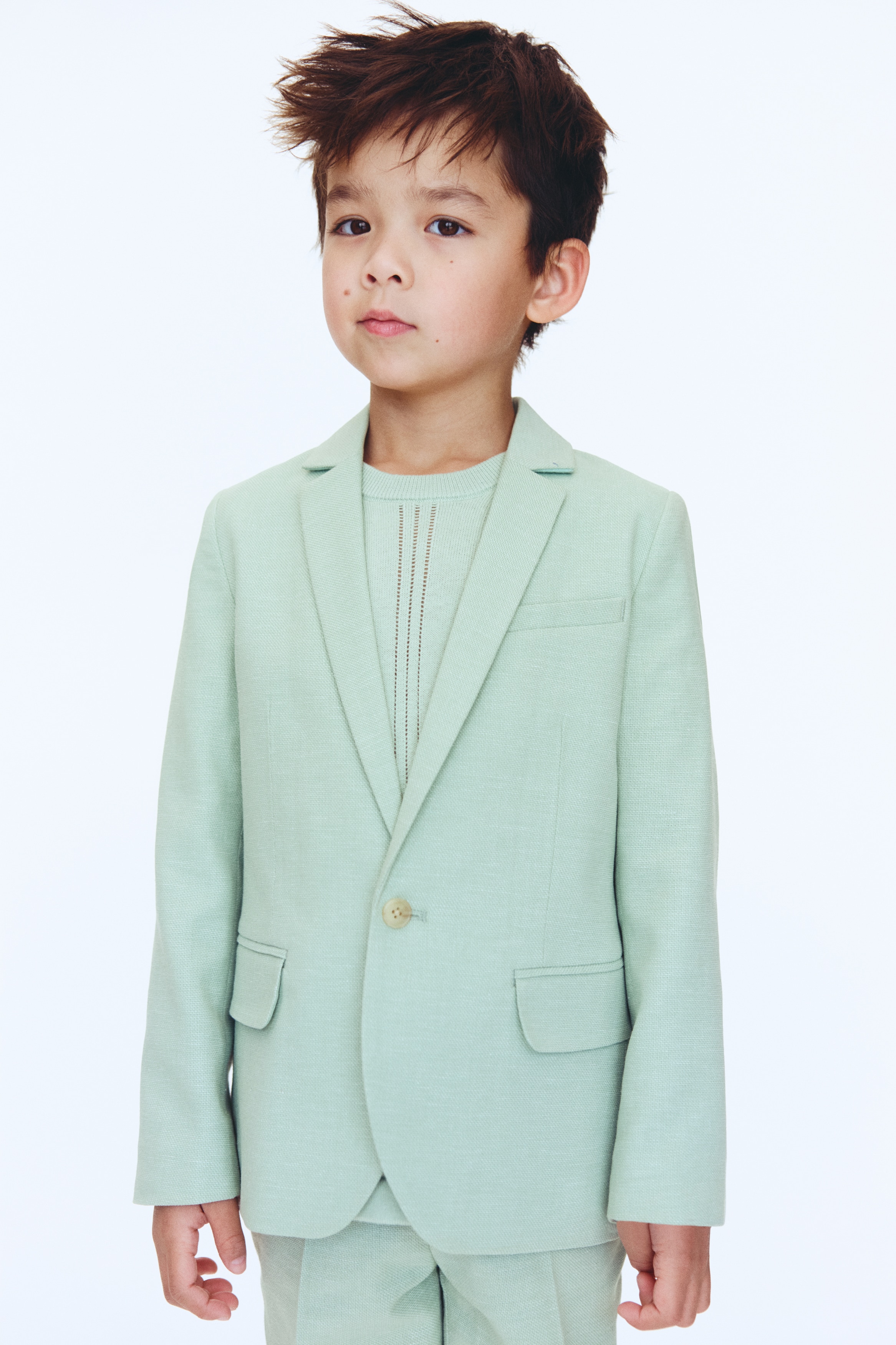 Μονόπετο σακάκι - Πράσινο της μέντας/Ανοιχτό μπεζ/Γαλάζιο μελανζέ/Ναυτικό μπλε/Καφέ/Ανοιχτό γκρεζ/Καφέ/καρό