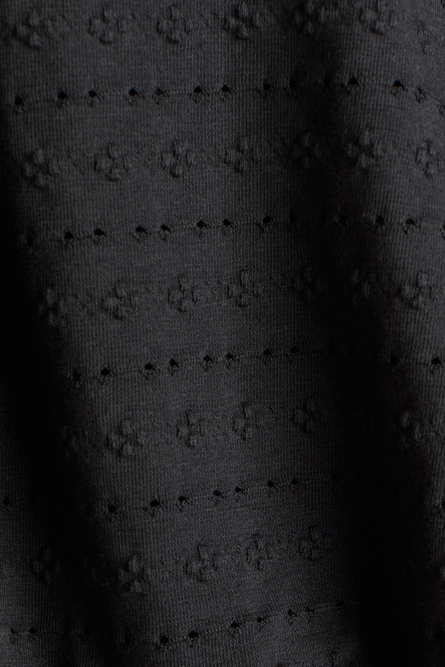 Jerseyshirt mit Struktur - Schwarz/Cremefarben/Pfirsichrosa - 2