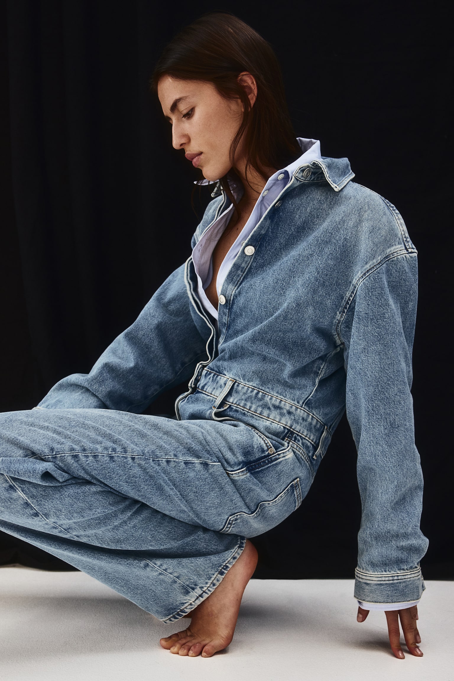 Denim boilersuit - Light denim blue - 5