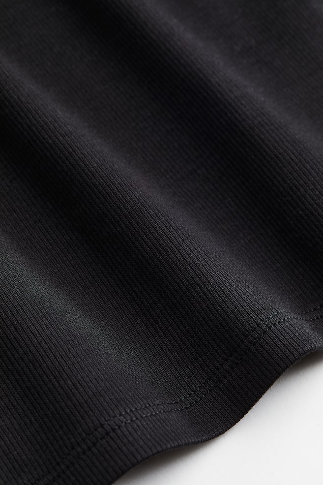 Cotton bodycon dress - Black/Light grey - 5