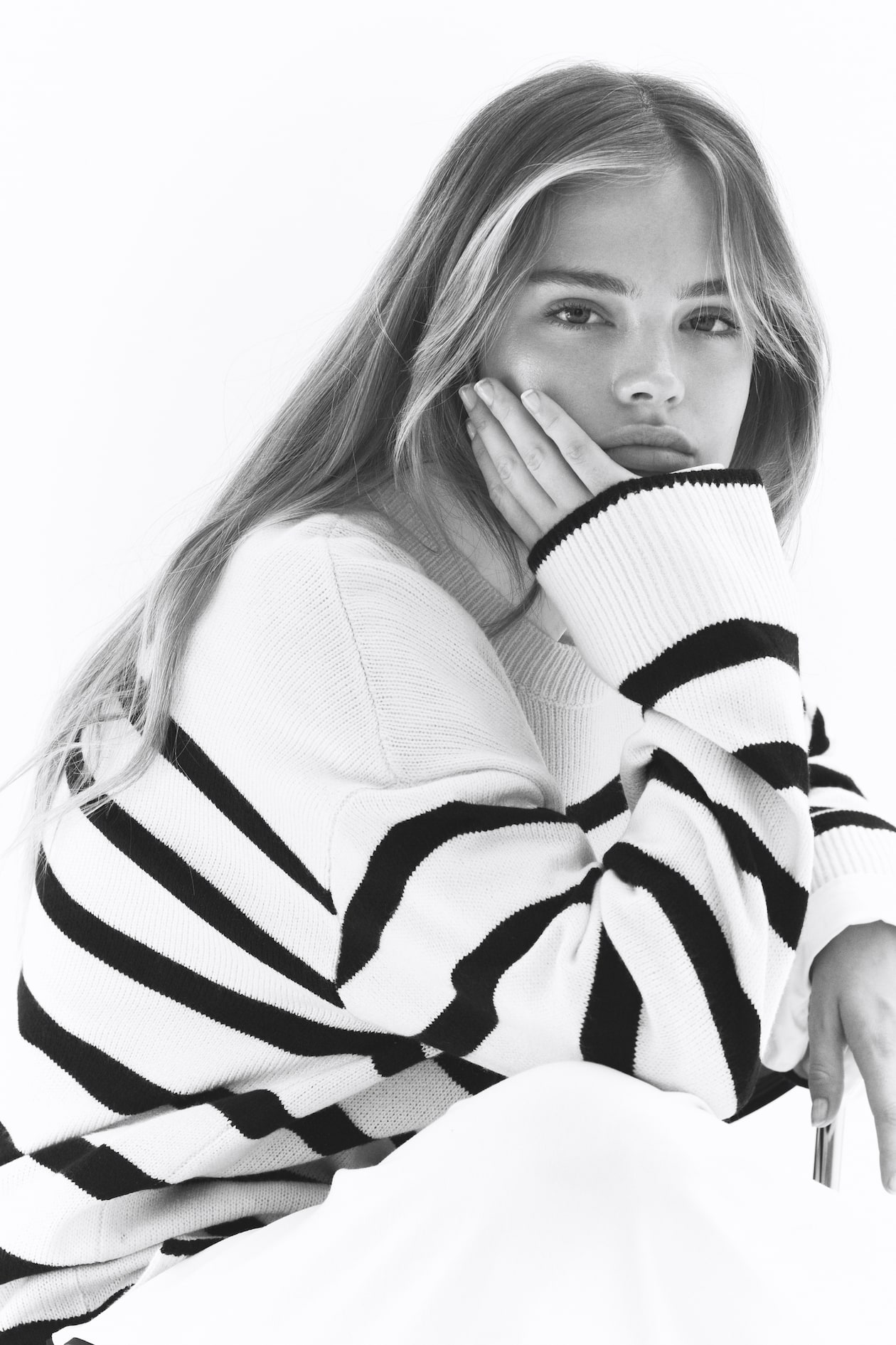 Jumper Light beige/Striped Ladies H&M IN