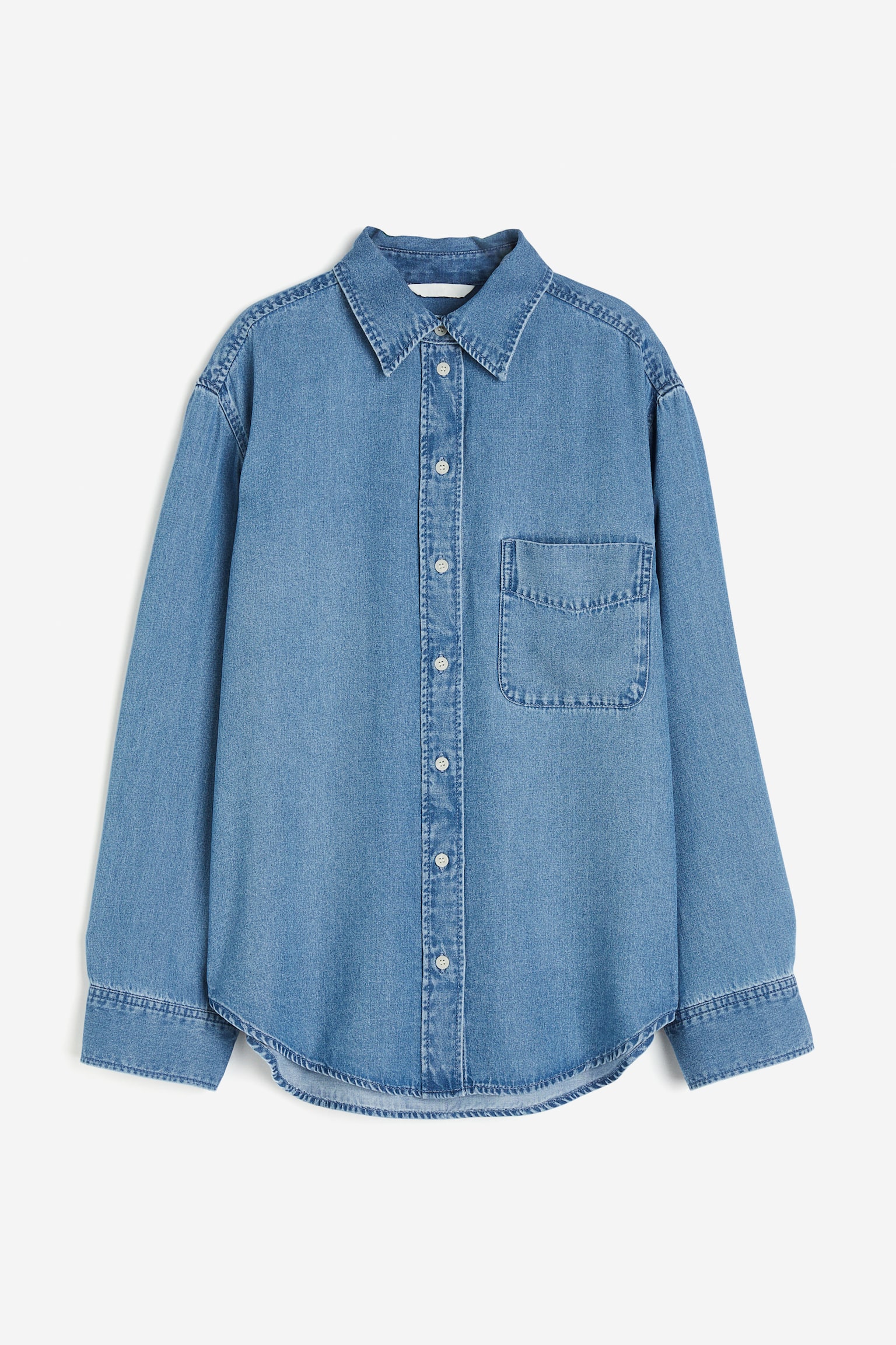 Lyocell denim shirt - Light denim blue - 2