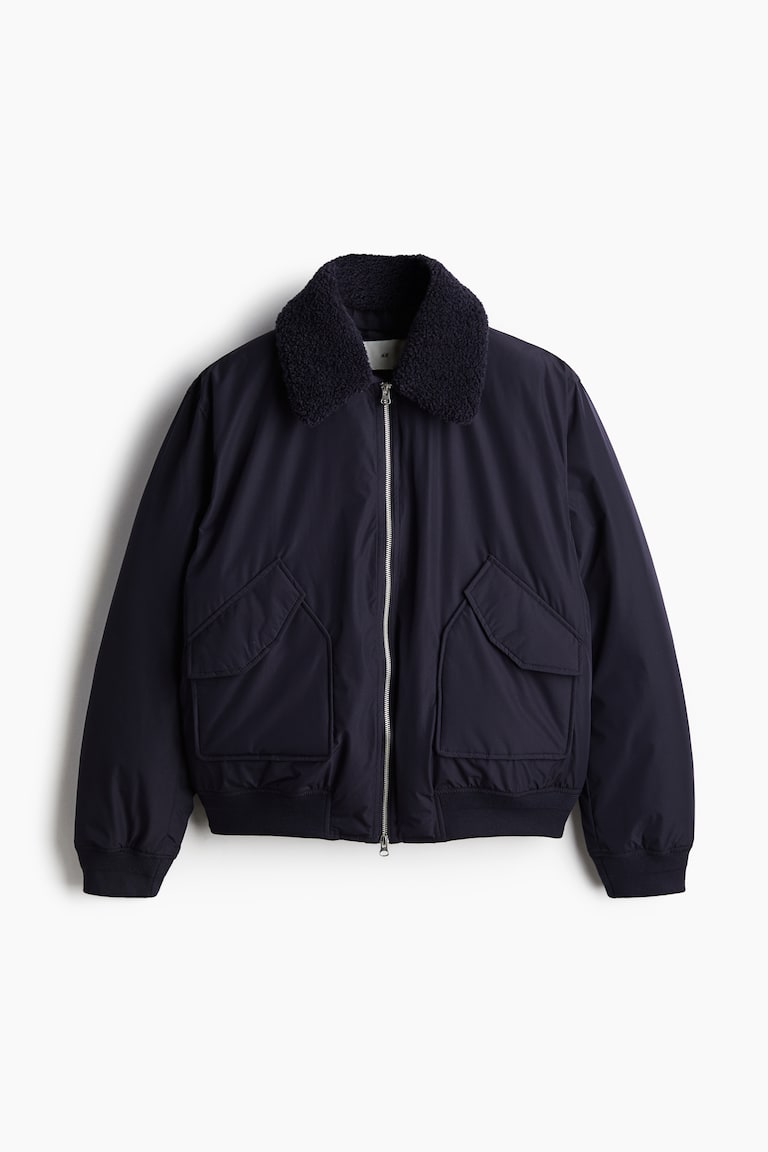 Regular Fit Collared bomber jacket