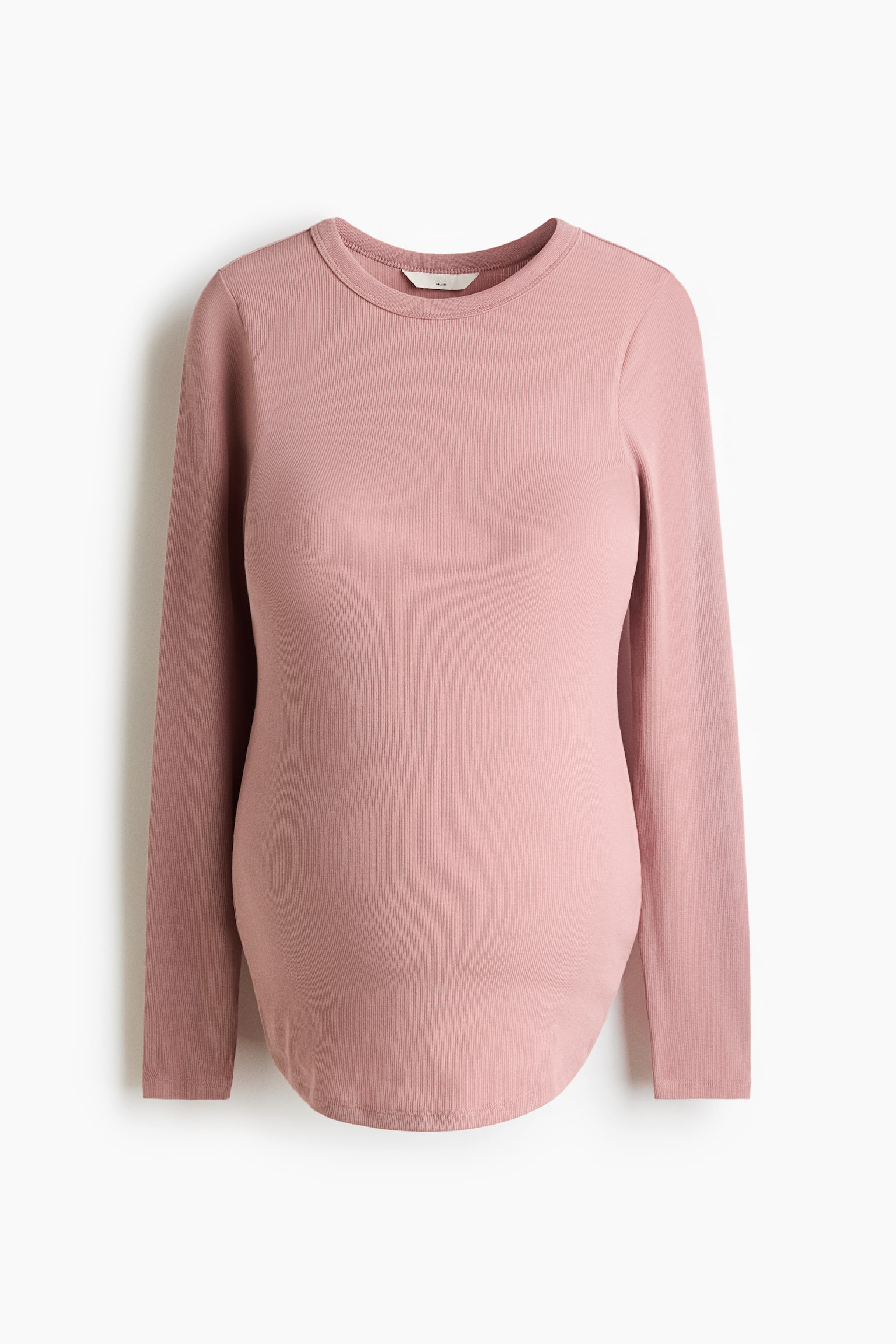 MAMA Top van ribtricot - Dusty roze/Zwart/Roomwit/Lichtbeige gemêleerd/Bordeauxrood/Lichtgroen/Helderrood/Grijs gemêleerd - 1