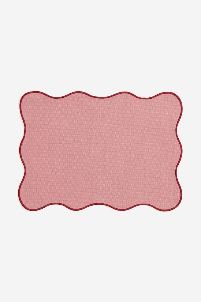 Scallop-edged place mat - Pink/Cream/Gold-coloured/Red/Light beige - 1