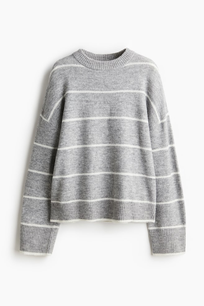Pullover - Grigio chiaro mélange/righe - 1