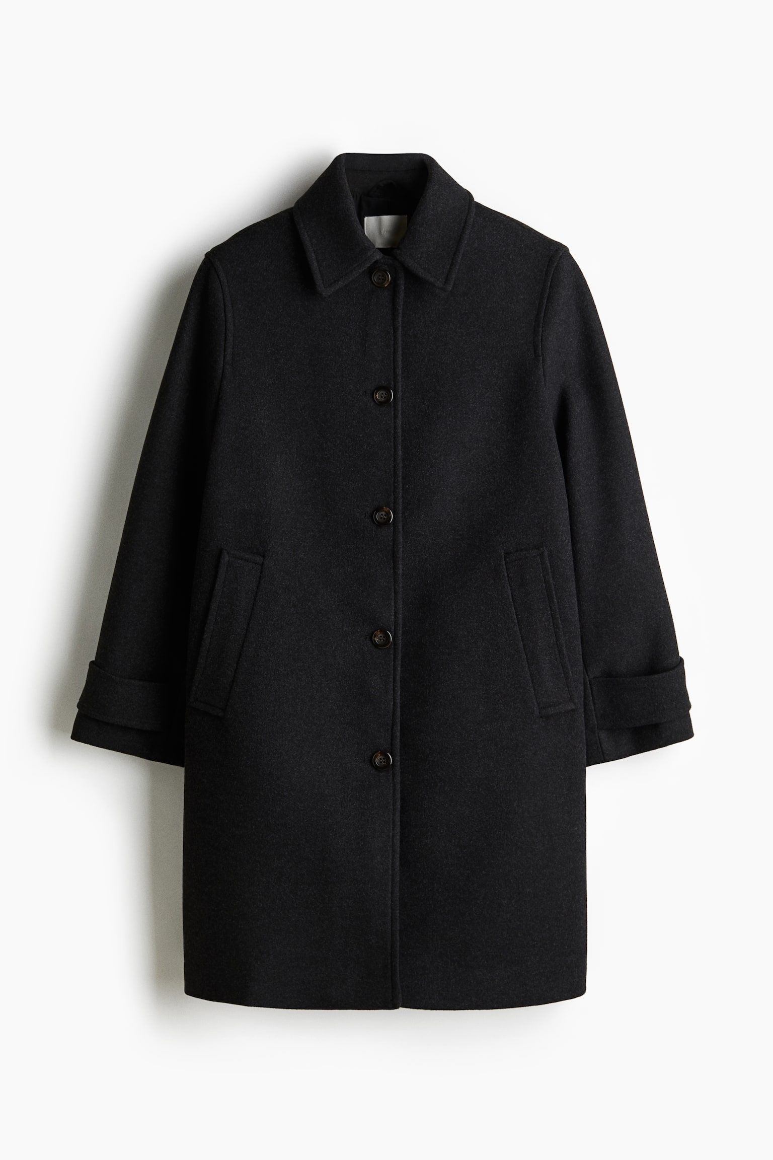 Car coat - שחור מלאנז'/אפור-חום כהה/חום כהה - 2